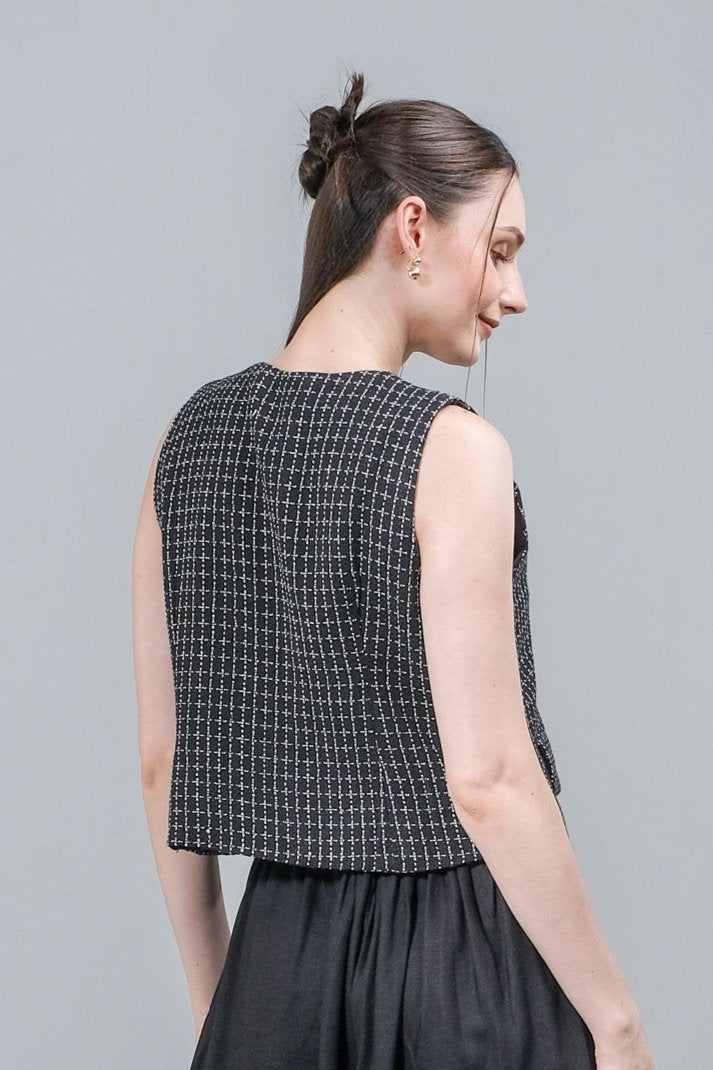 Asiro Revery Vest Tweed Atasan Wanita