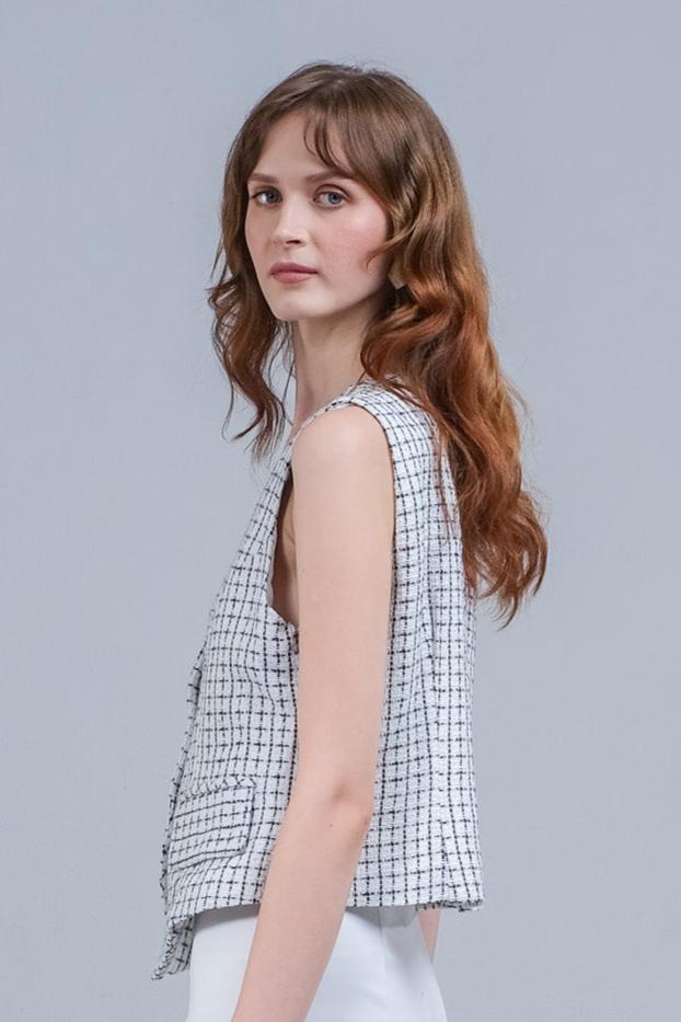 Asiro Revery Vest Tweed Atasan Wanita