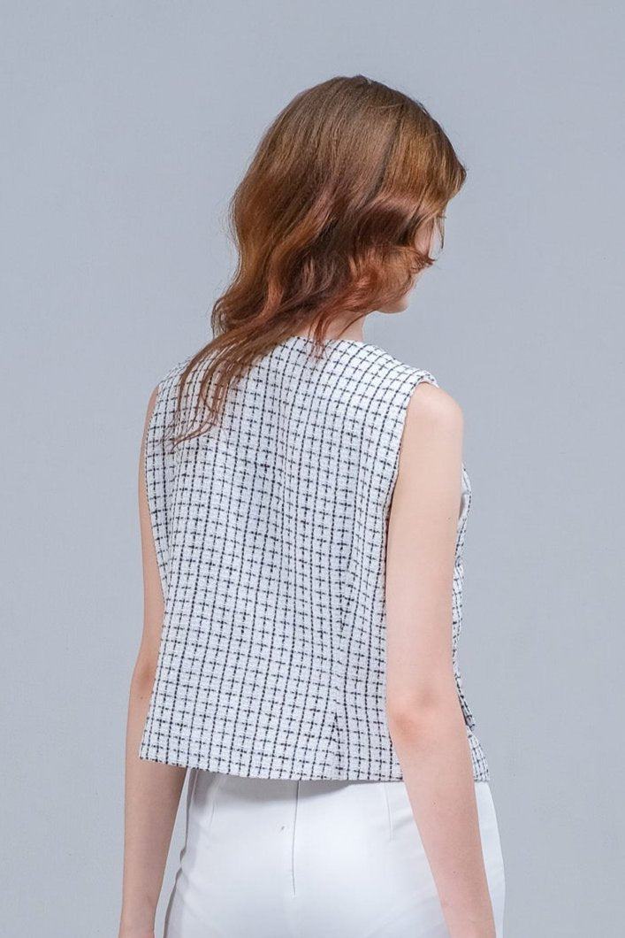 Asiro Revery Vest Tweed Atasan Wanita