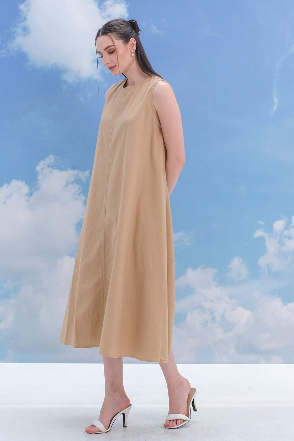 Asiro Bianca Linen Dress Wanita