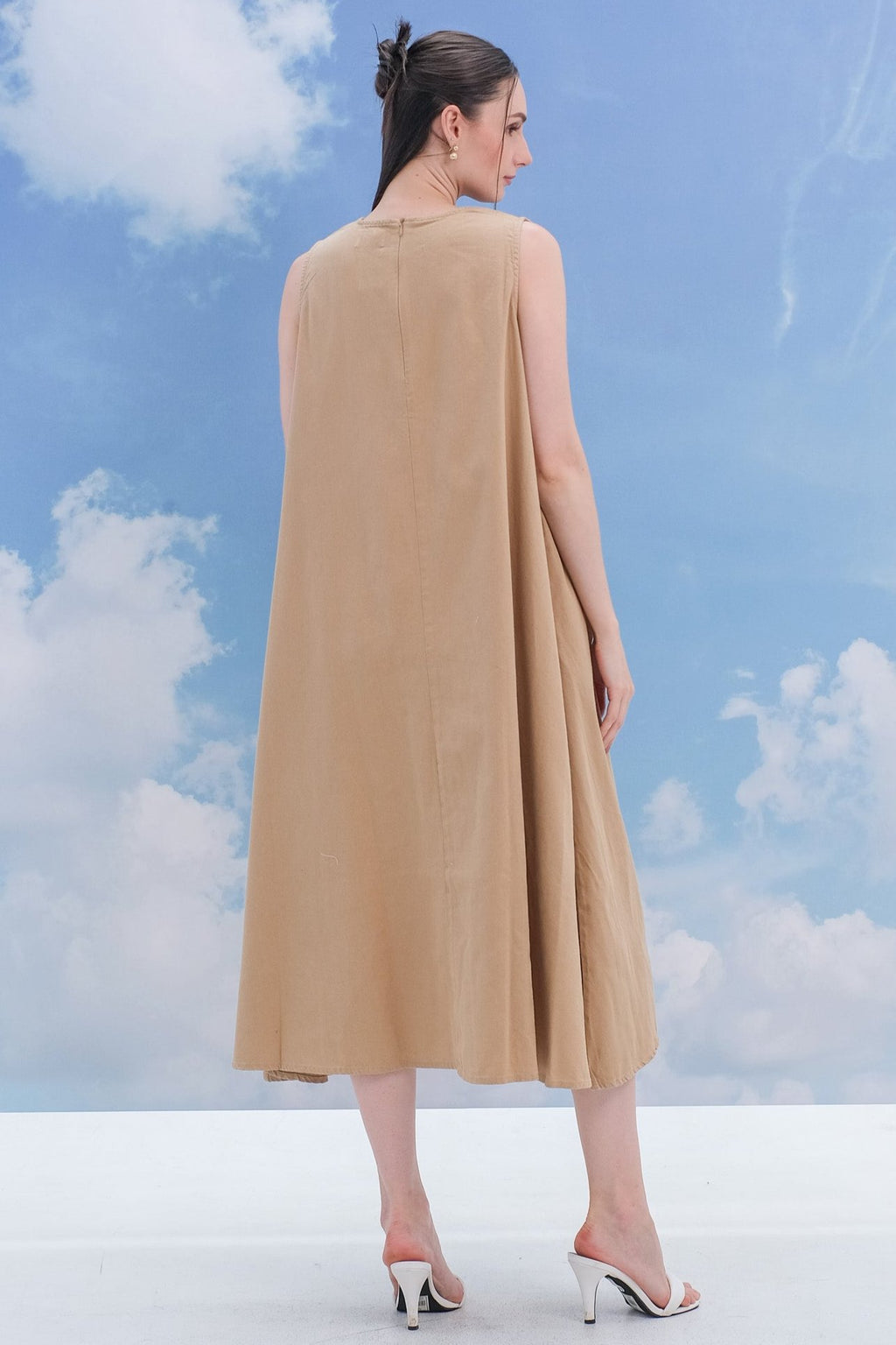 Asiro Bianca Linen Dress Wanita