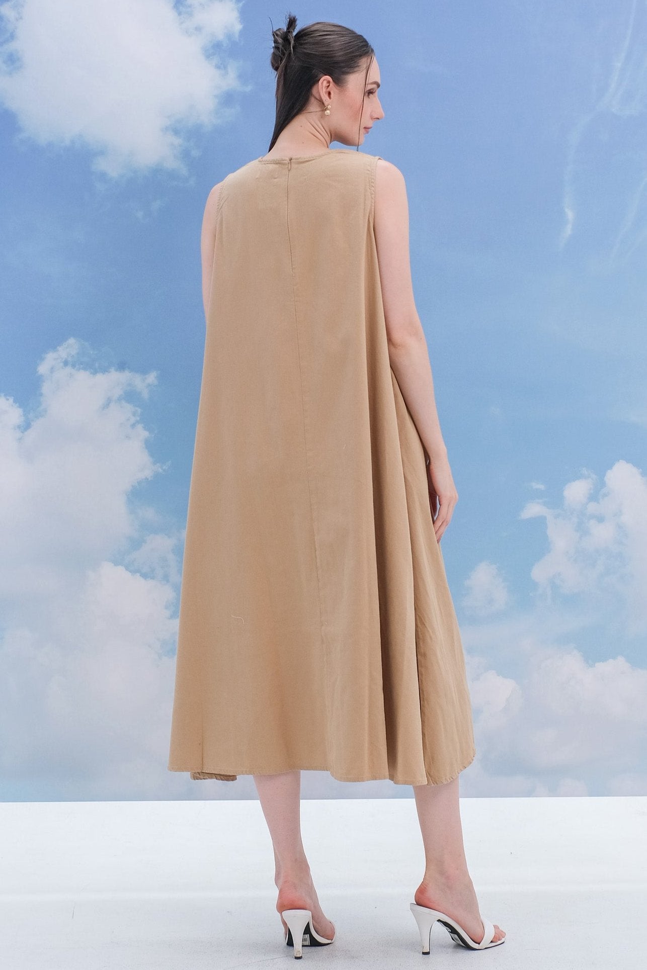 Asiro Bianca Linen Dress Wanita
