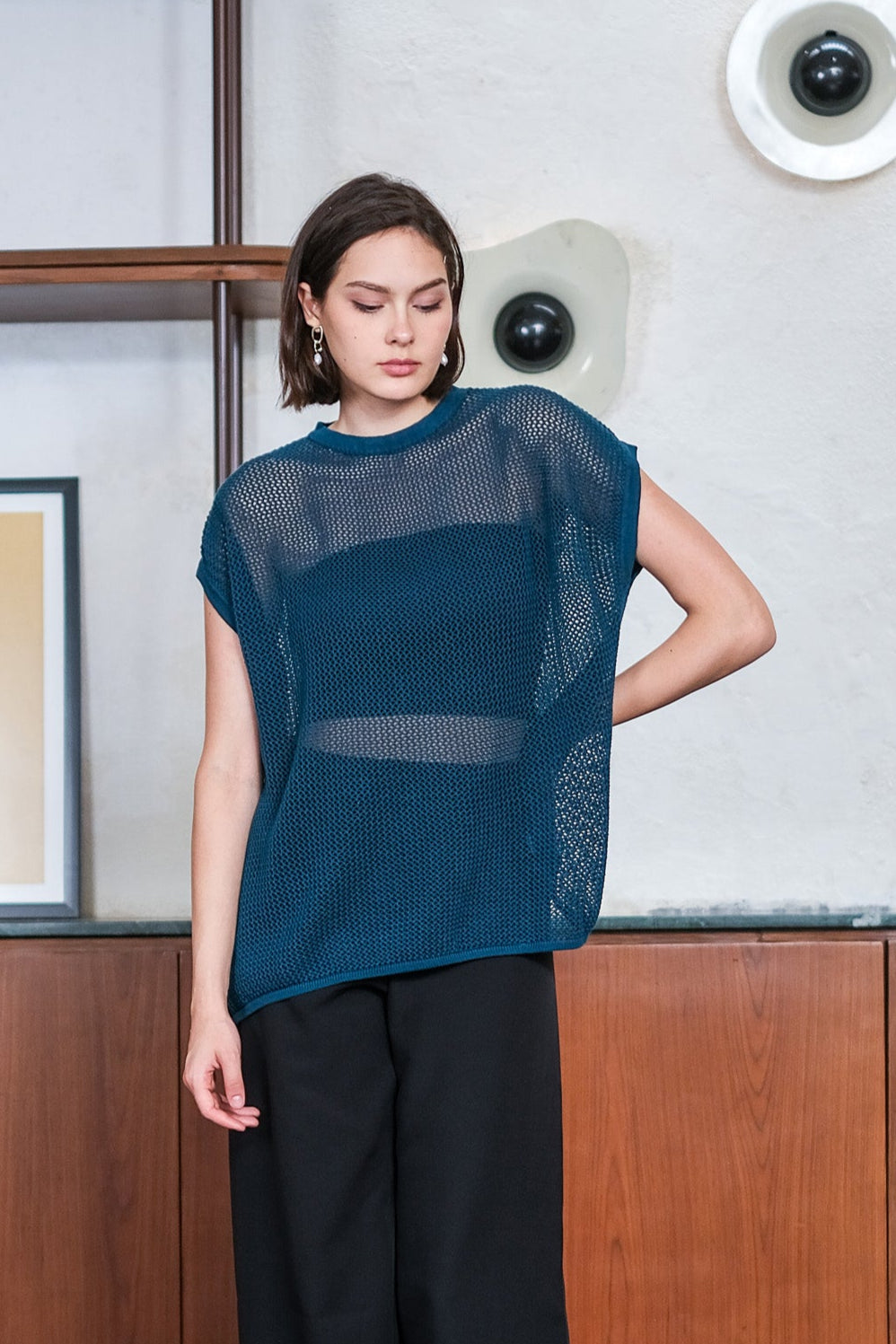 Asiro Nika Blouse Knitted Pakaian Atasan Wanita