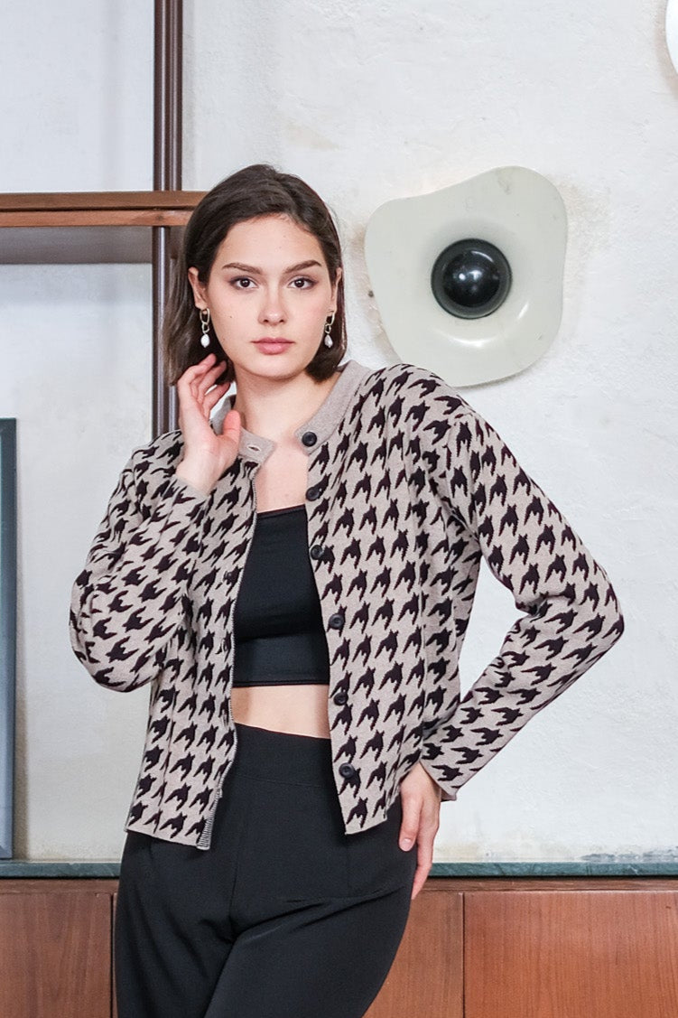 Asiro Urvi Top Knitted Outerwear Atasan Wanita Sweater