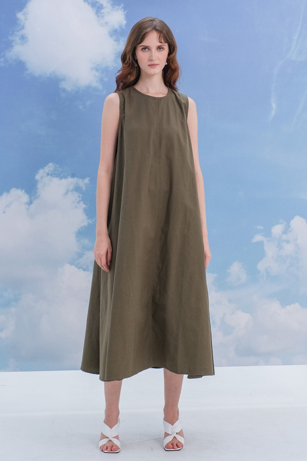 Asiro Bianca Linen Dress Wanita