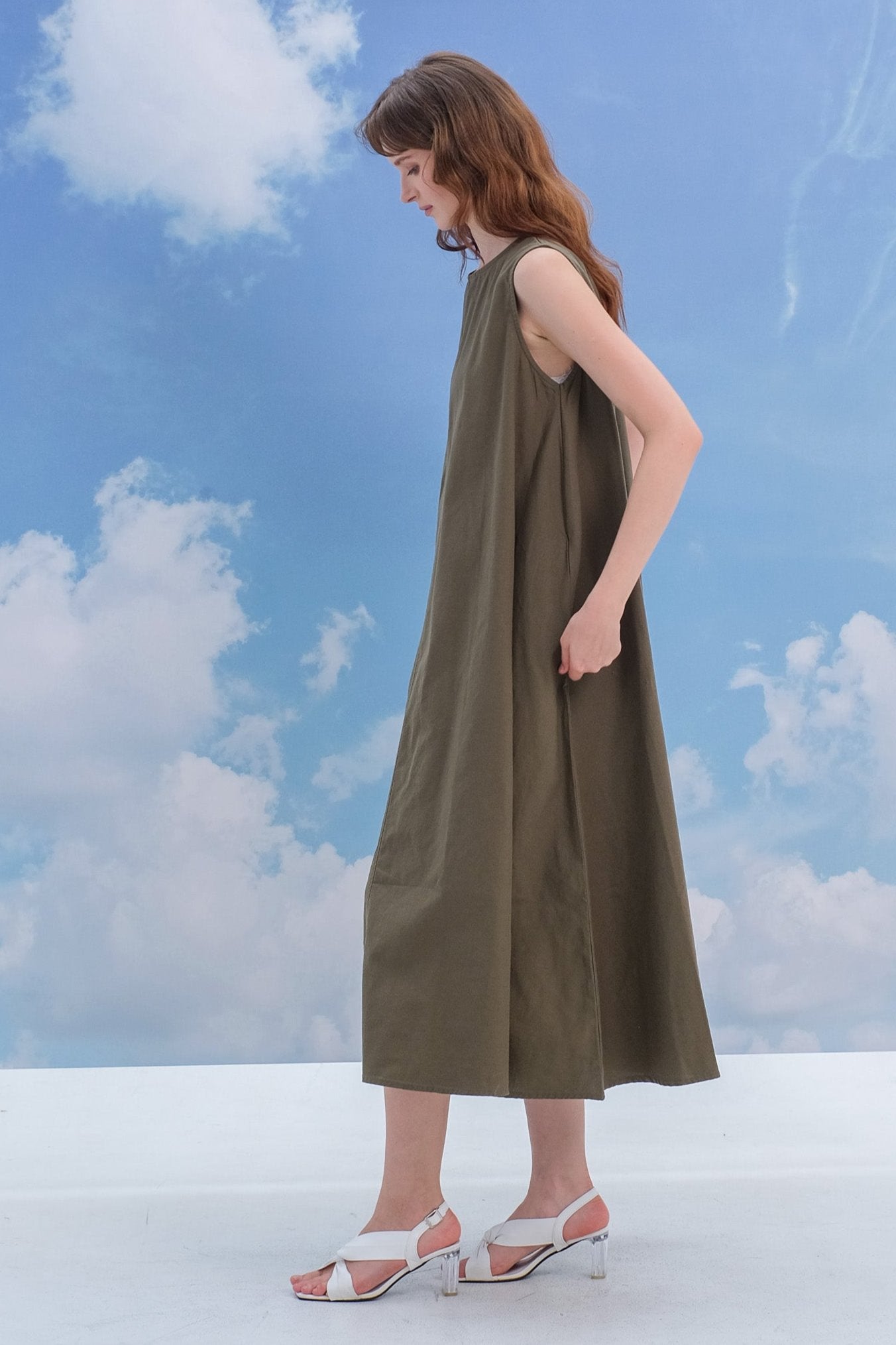 Asiro Bianca Linen Dress Wanita