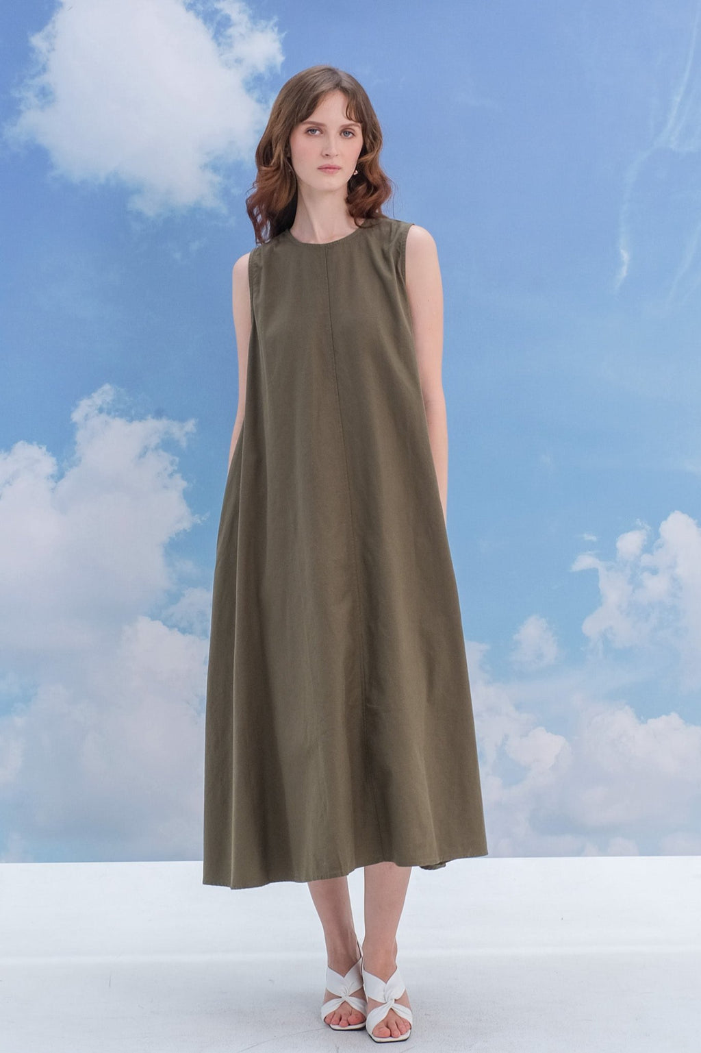 Asiro Bianca Linen Dress Wanita