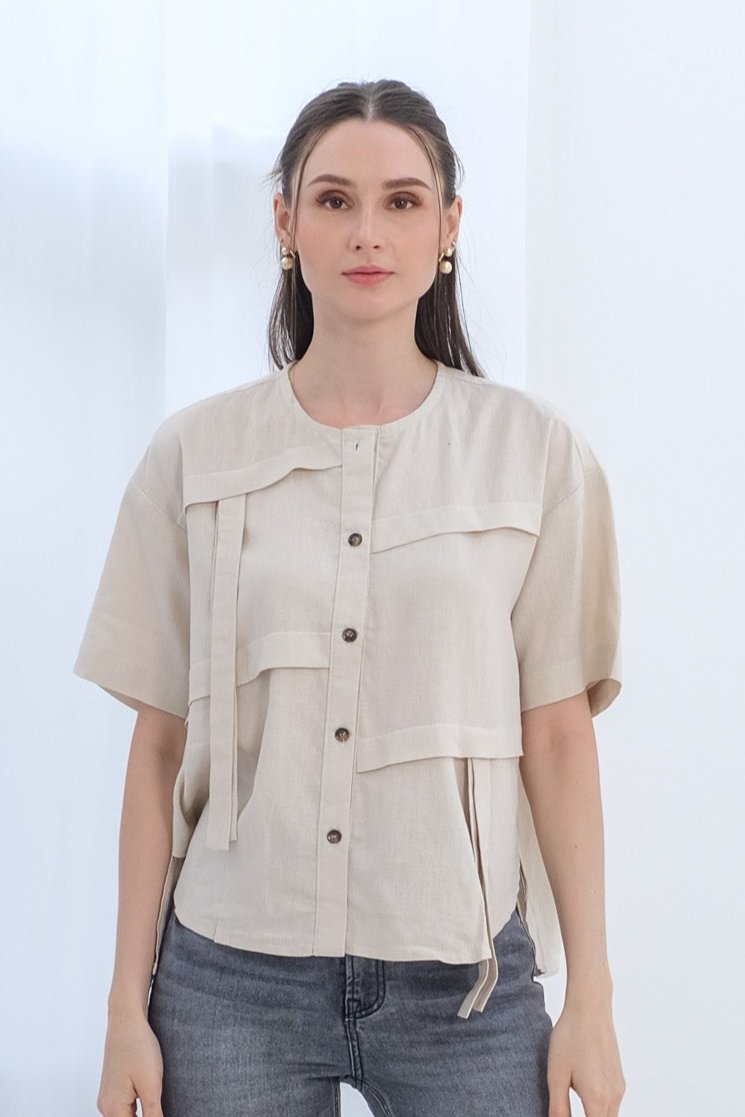 Asiro Esme Linen Top Atasan Wanita