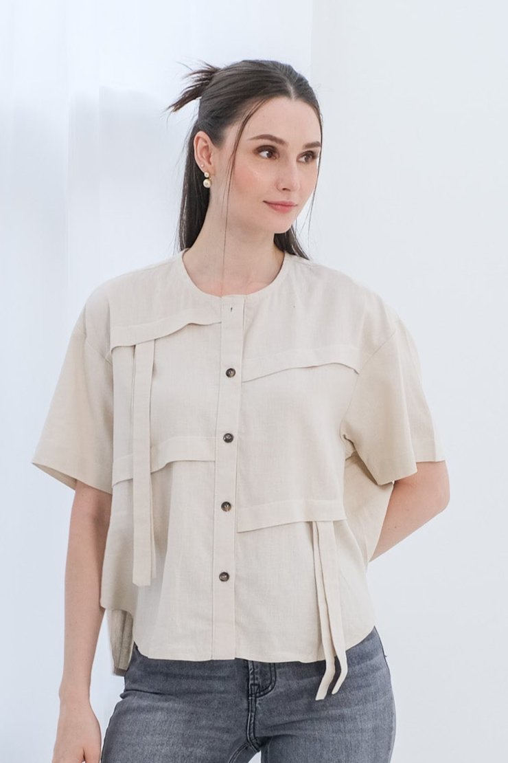 Asiro Esme Linen Top Atasan Wanita