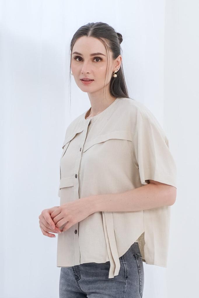 Asiro Esme Linen Top Atasan Wanita