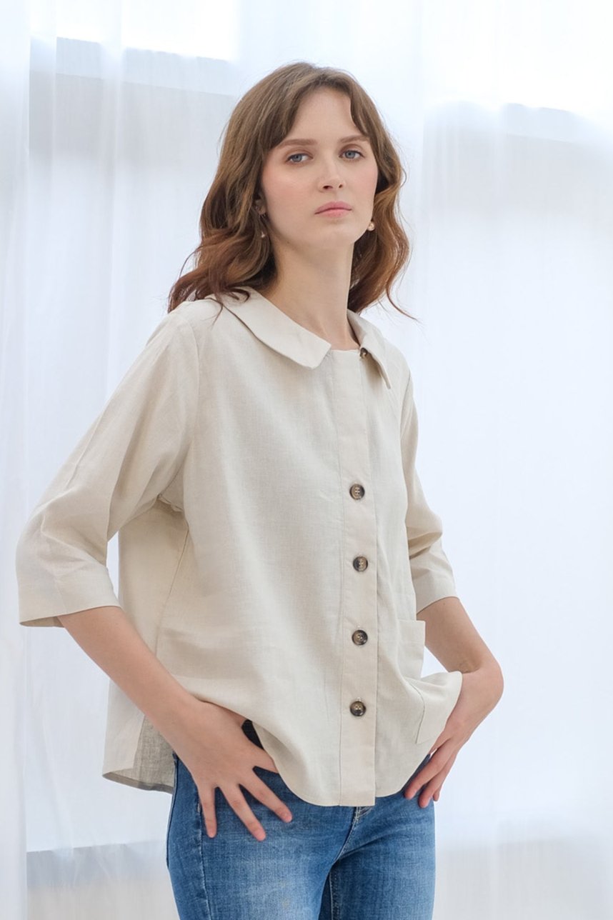 Asiro Olly Linen Top Atasan Wanita