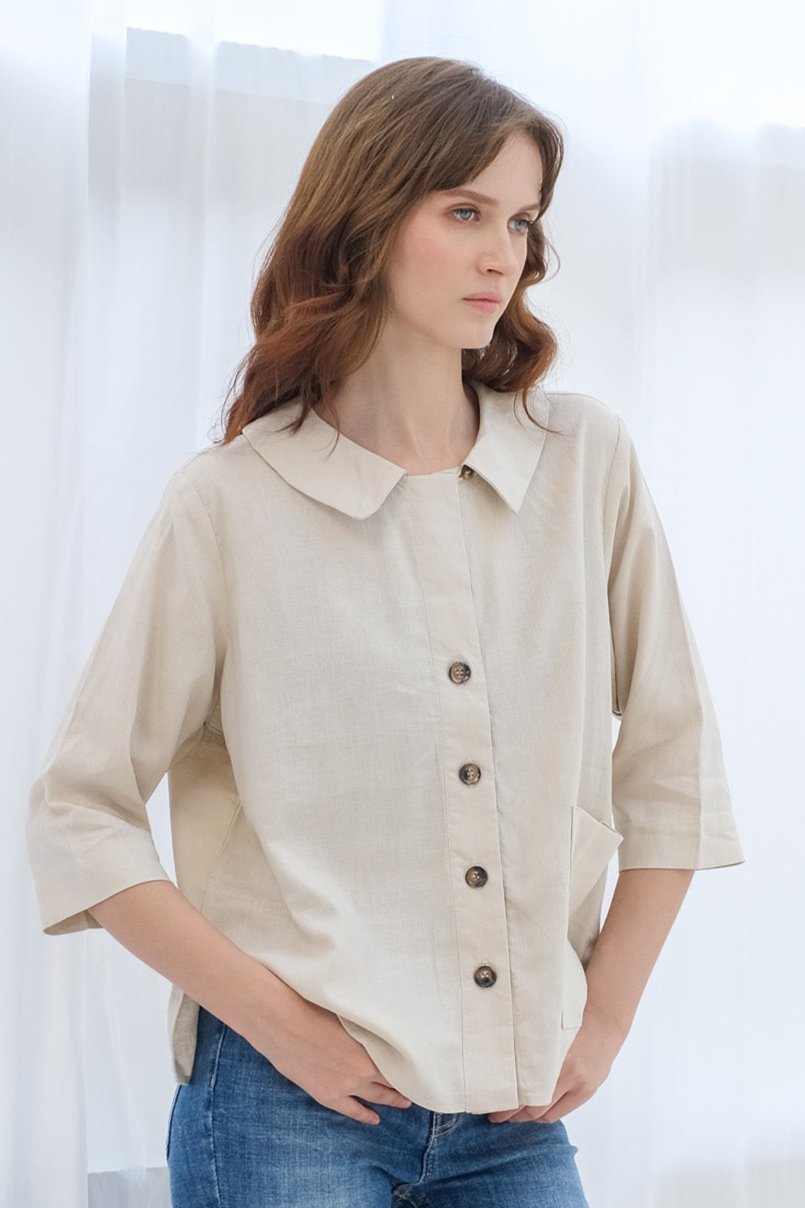 Asiro Olly Linen Top Atasan Wanita