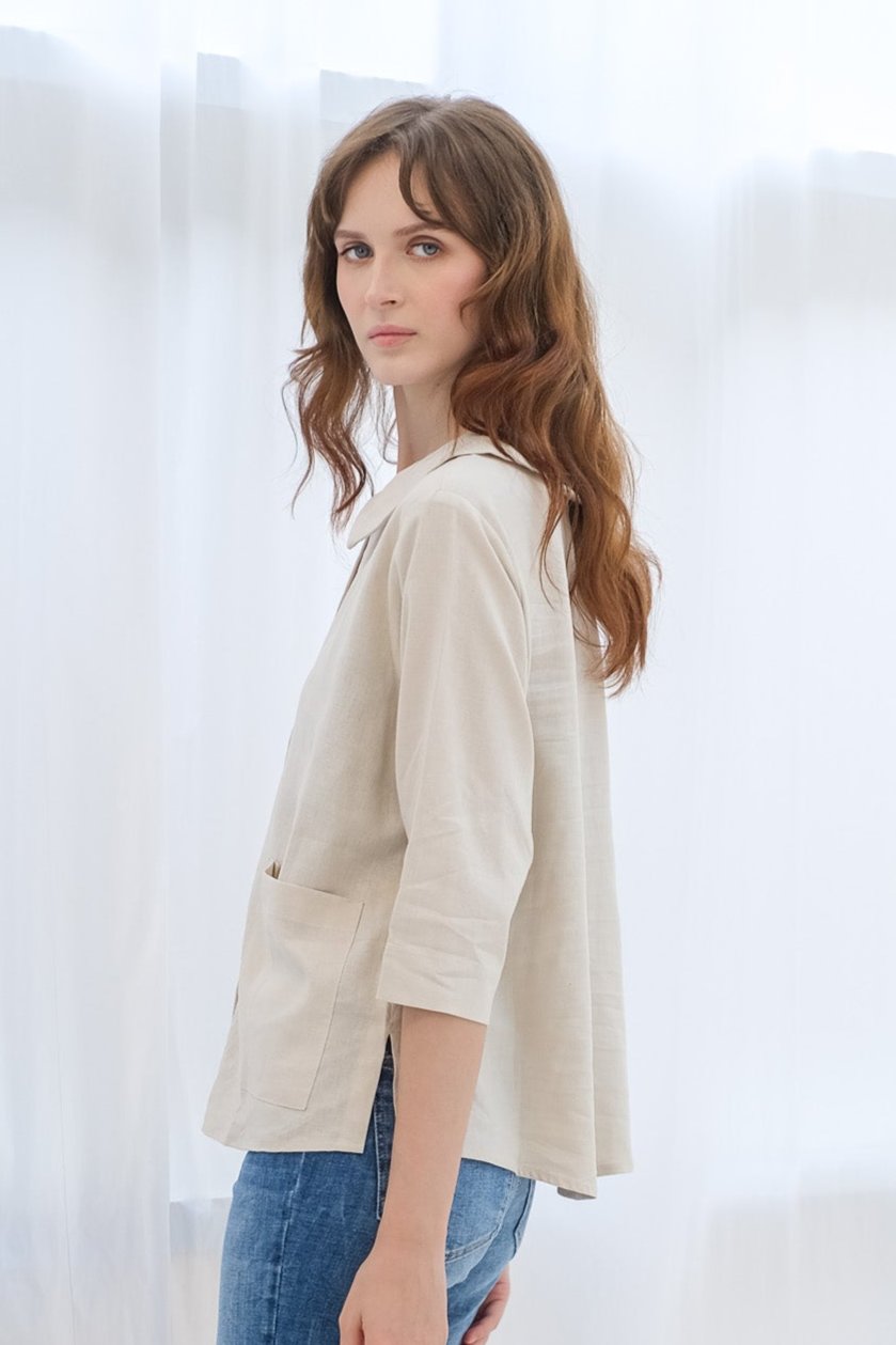 Asiro Olly Linen Top Atasan Wanita
