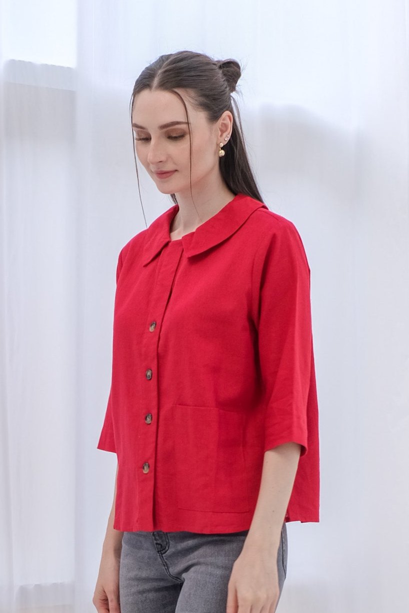 Asiro Olly Linen Top Atasan Wanita
