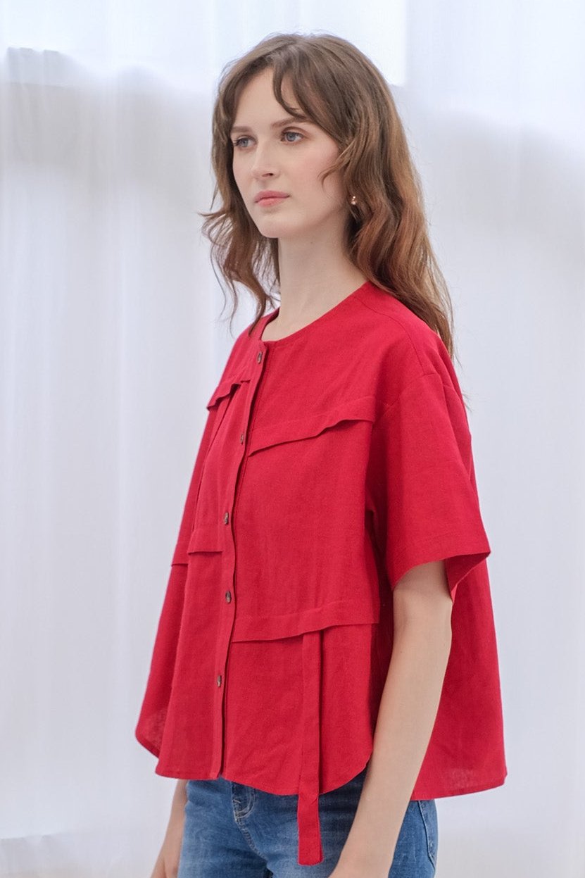Asiro Esme Linen Top Atasan Wanita