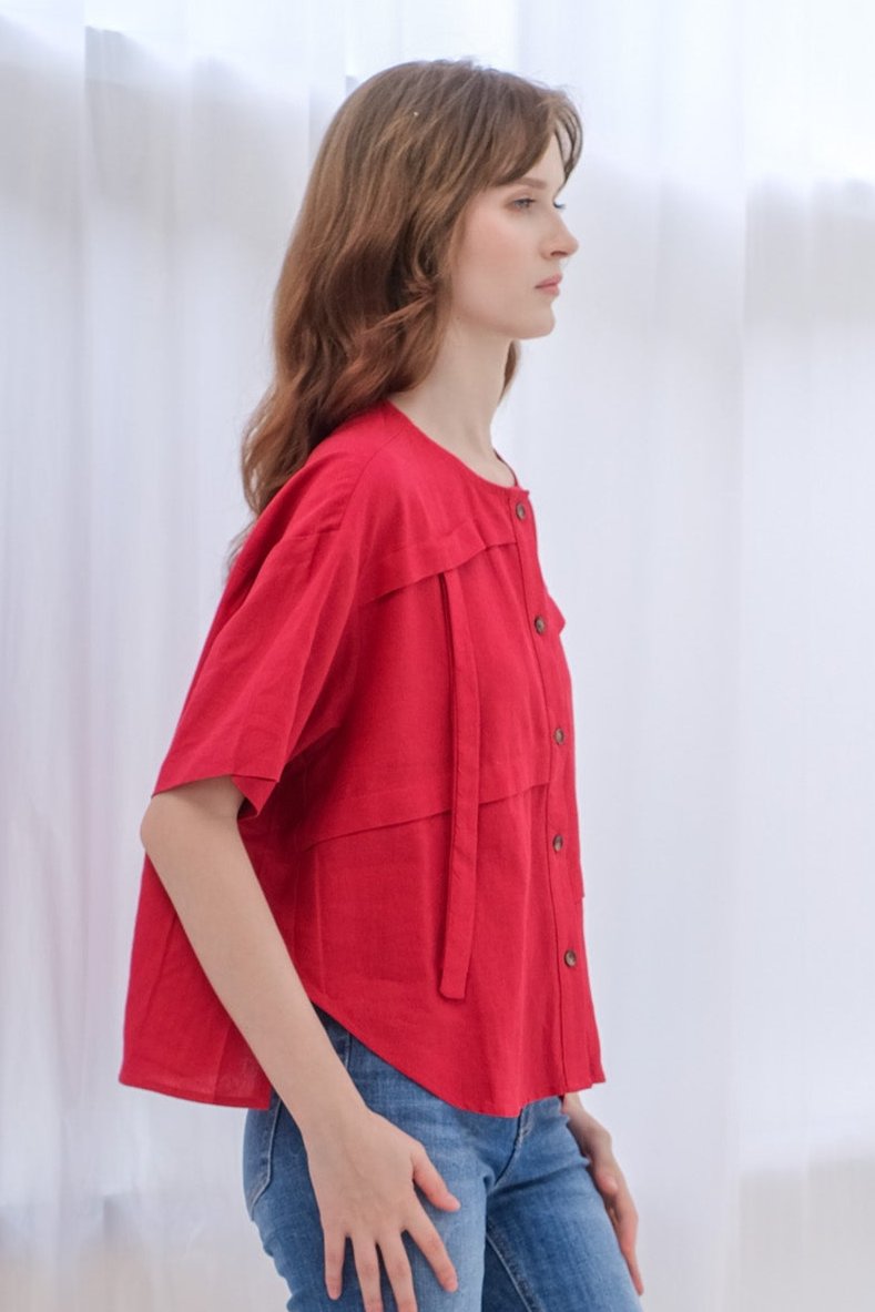 Asiro Esme Linen Top Atasan Wanita