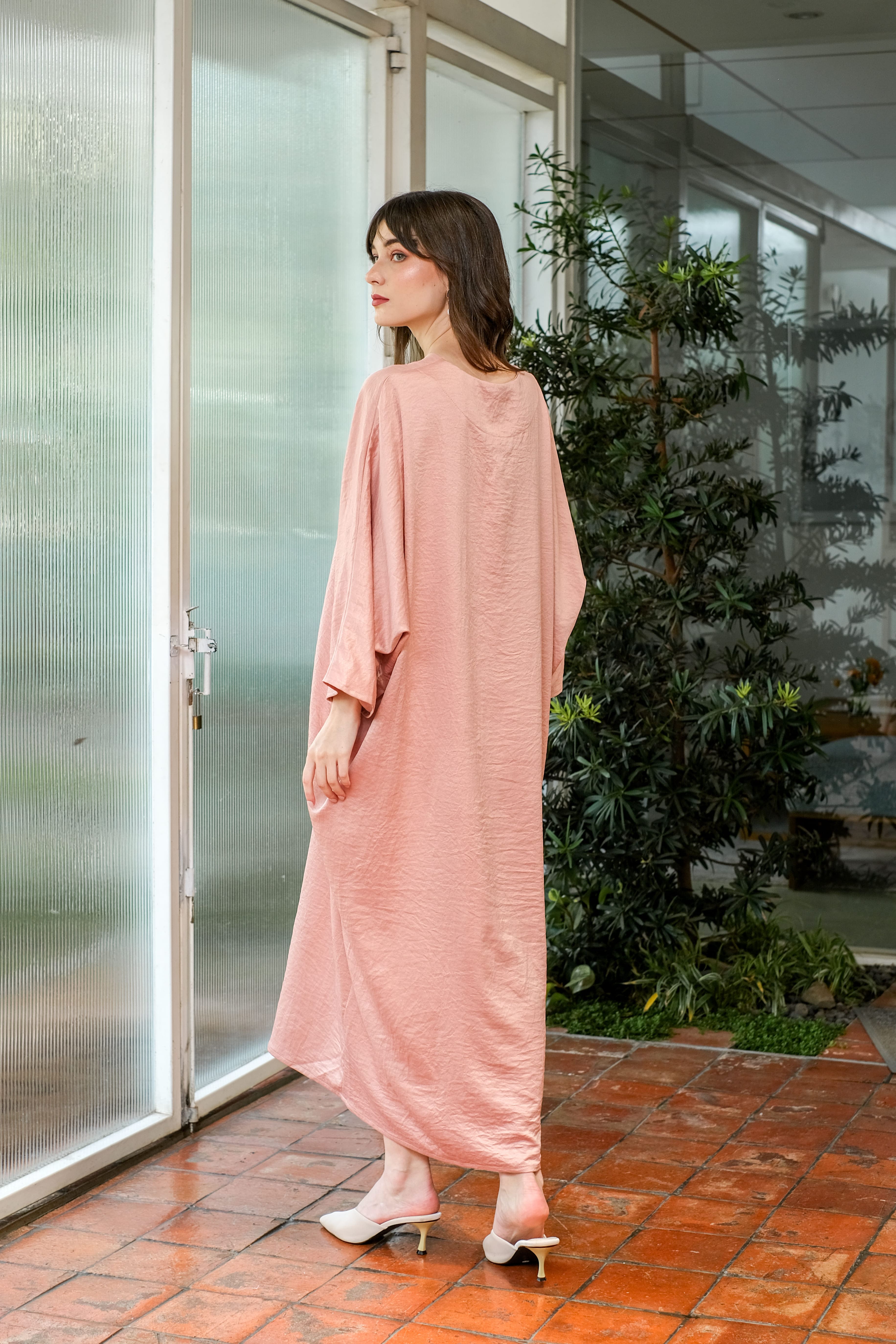 Asiro Fahima Cotton Flowy Dress Gaun Gamis Panjang Lembut Katun Wanita Gamis Session Ramadhan Baju Lebaran 2026 Kaftan Bukber Terbaru Abaya Polos