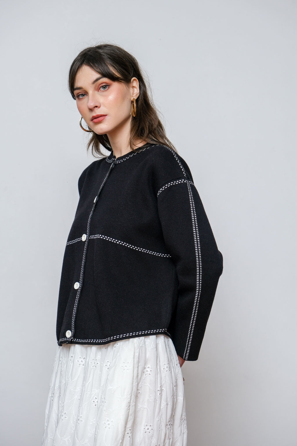 Asiro Arcila Top Knitwear Outerwear Atasan Wanita Kasual