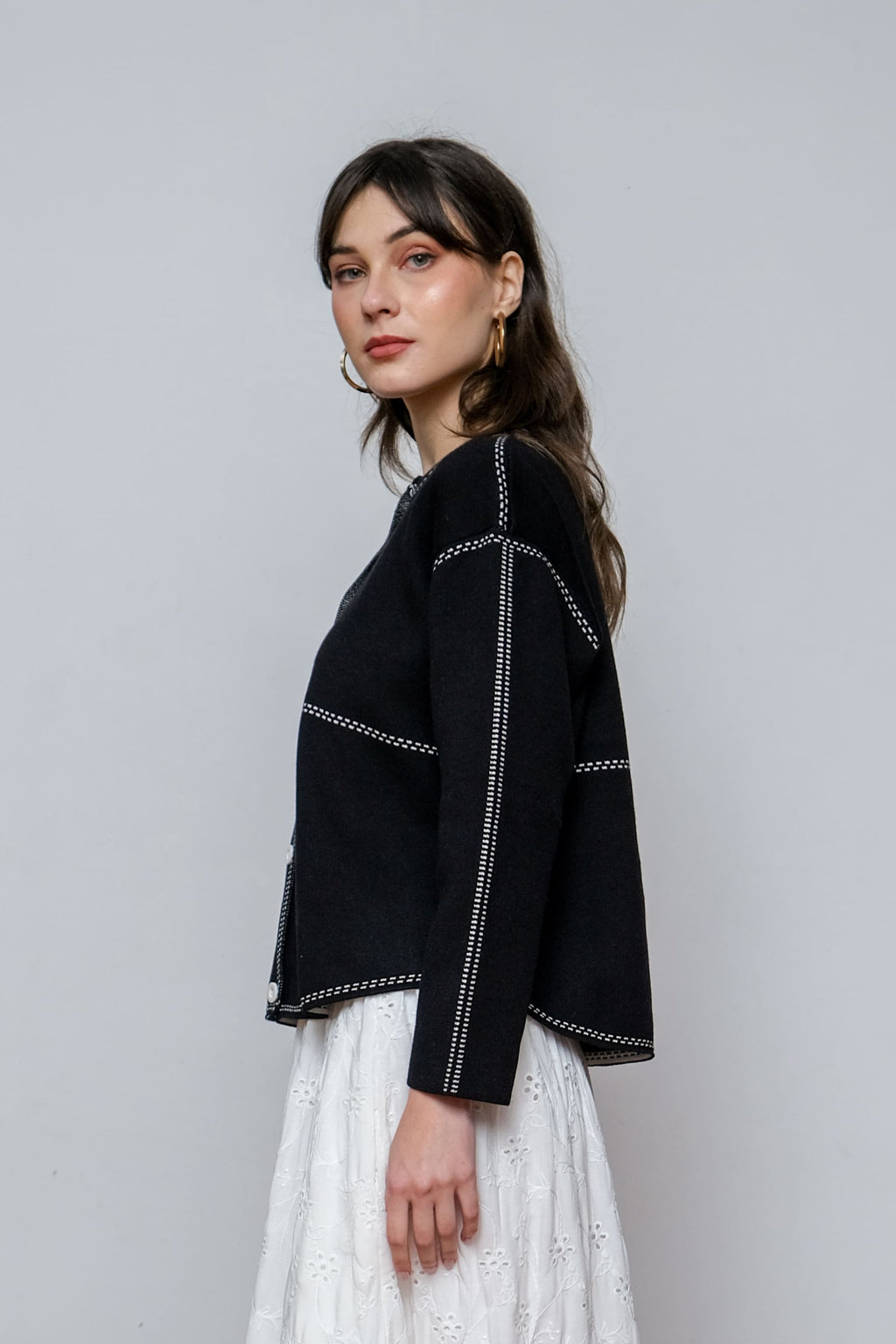Asiro Arcila Top Knitwear Outerwear Atasan Wanita Kasual
