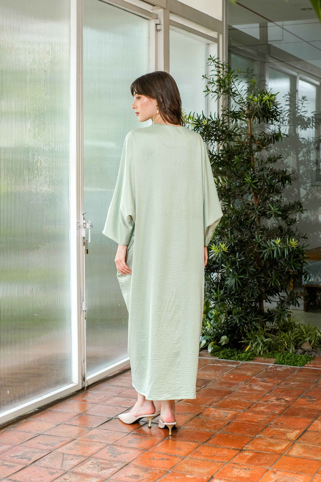 Asiro Fahima Cotton Flowy Dress Gaun Gamis Panjang Lembut Katun Wanita Gamis Session Ramadhan Baju Lebaran 2026 Kaftan Bukber Terbaru Abaya Polos