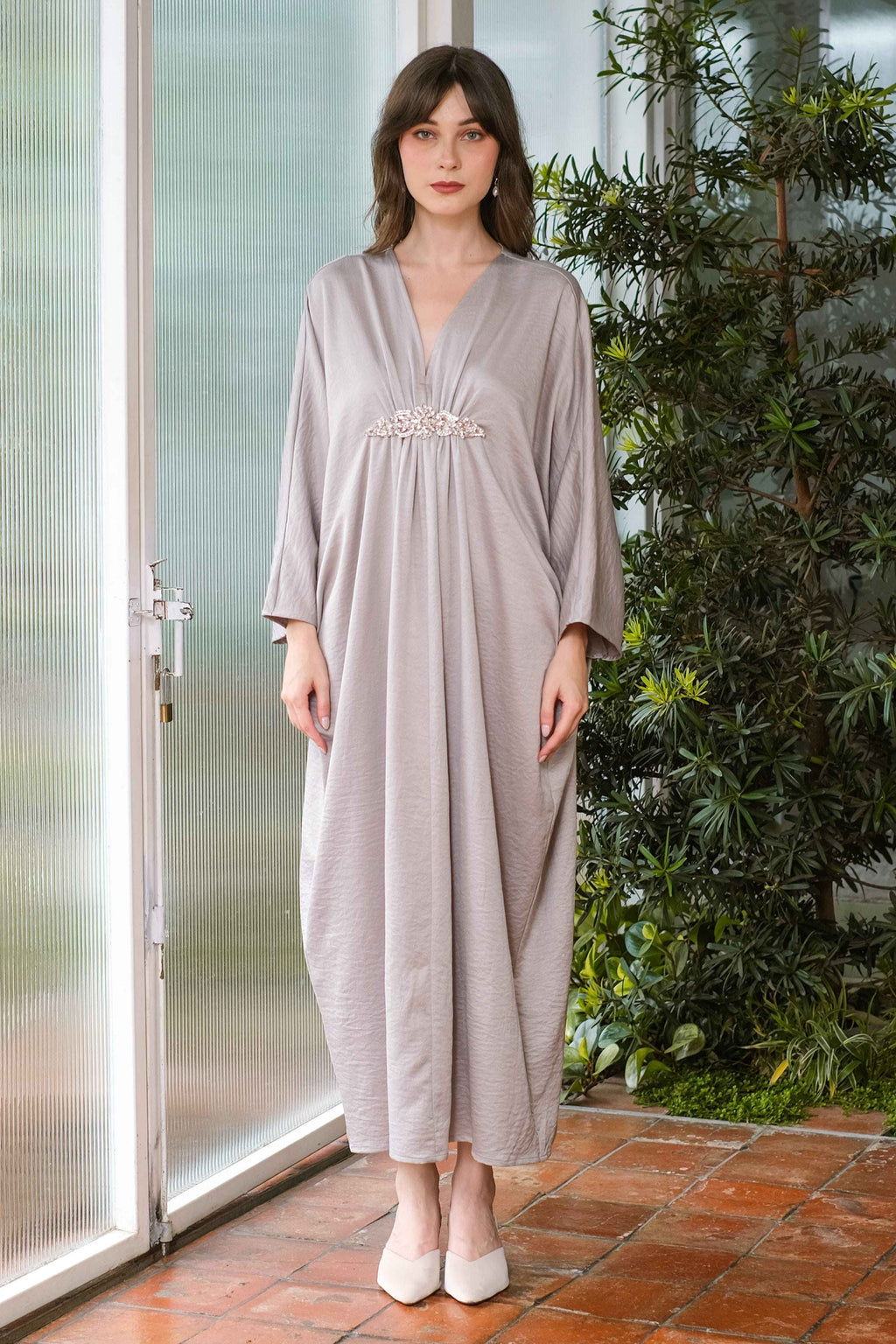 Asiro Fahima Cotton Flowy Dress Gaun Gamis Panjang Lembut Katun Wanita Gamis Session Ramadhan Baju Lebaran 2026 Kaftan Bukber Terbaru Abaya Polos