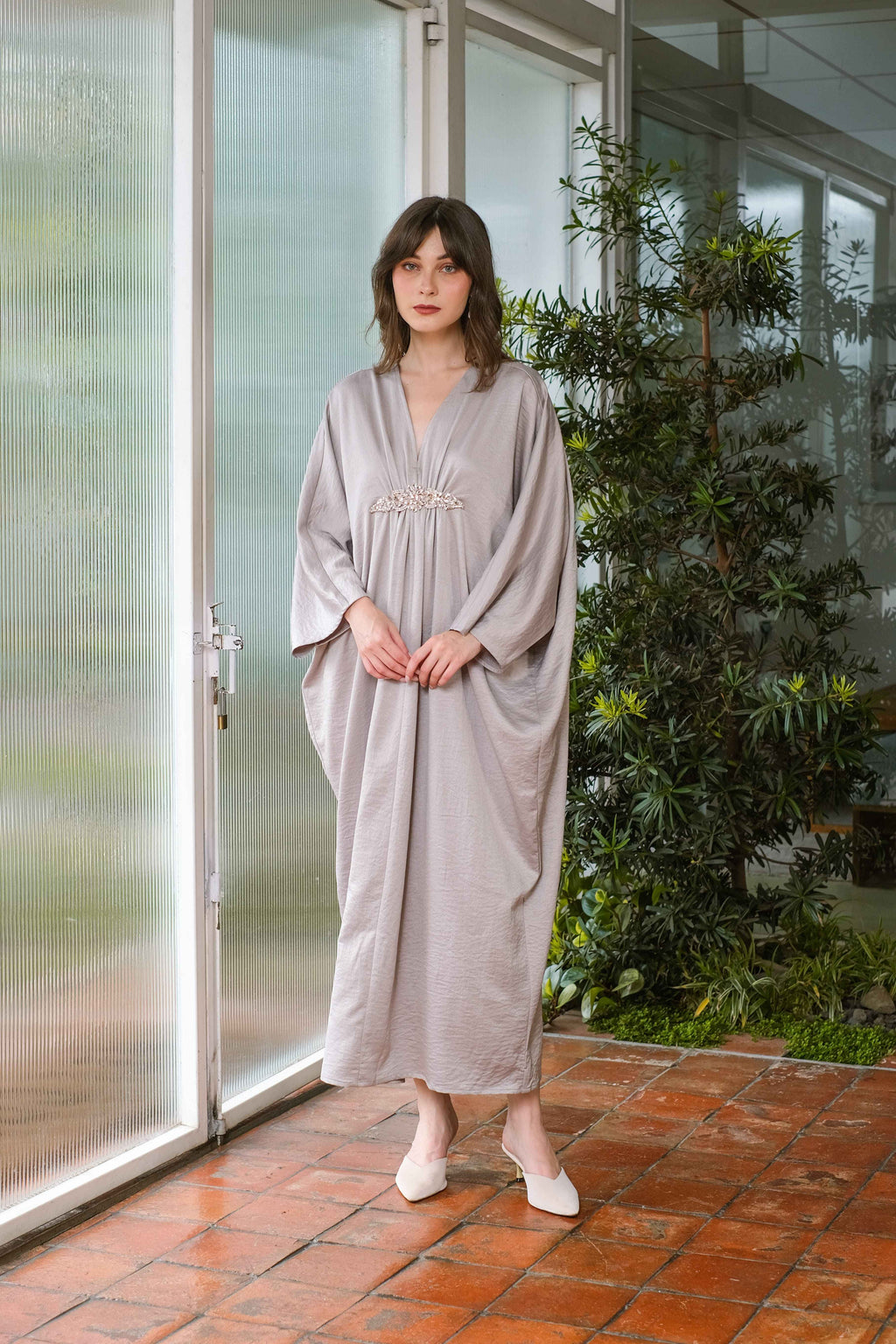 Asiro Fahima Cotton Flowy Dress Gaun Gamis Panjang Lembut Katun Wanita Gamis Session Ramadhan Baju Lebaran 2026 Kaftan Bukber Terbaru Abaya Polos