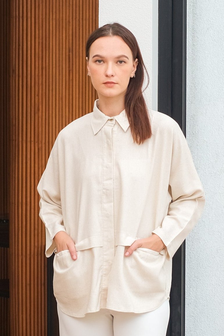 Asiro Liova Linen Top Atasan Wanita