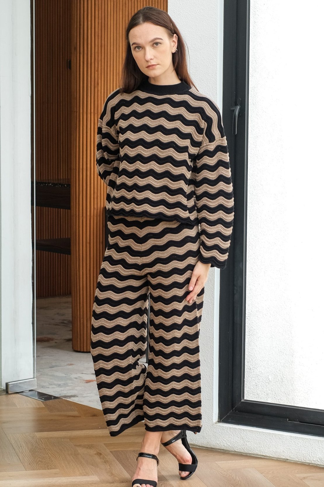 Asiro Audrey Blouse Knitted Dazel Pants Knitted Set Wanita