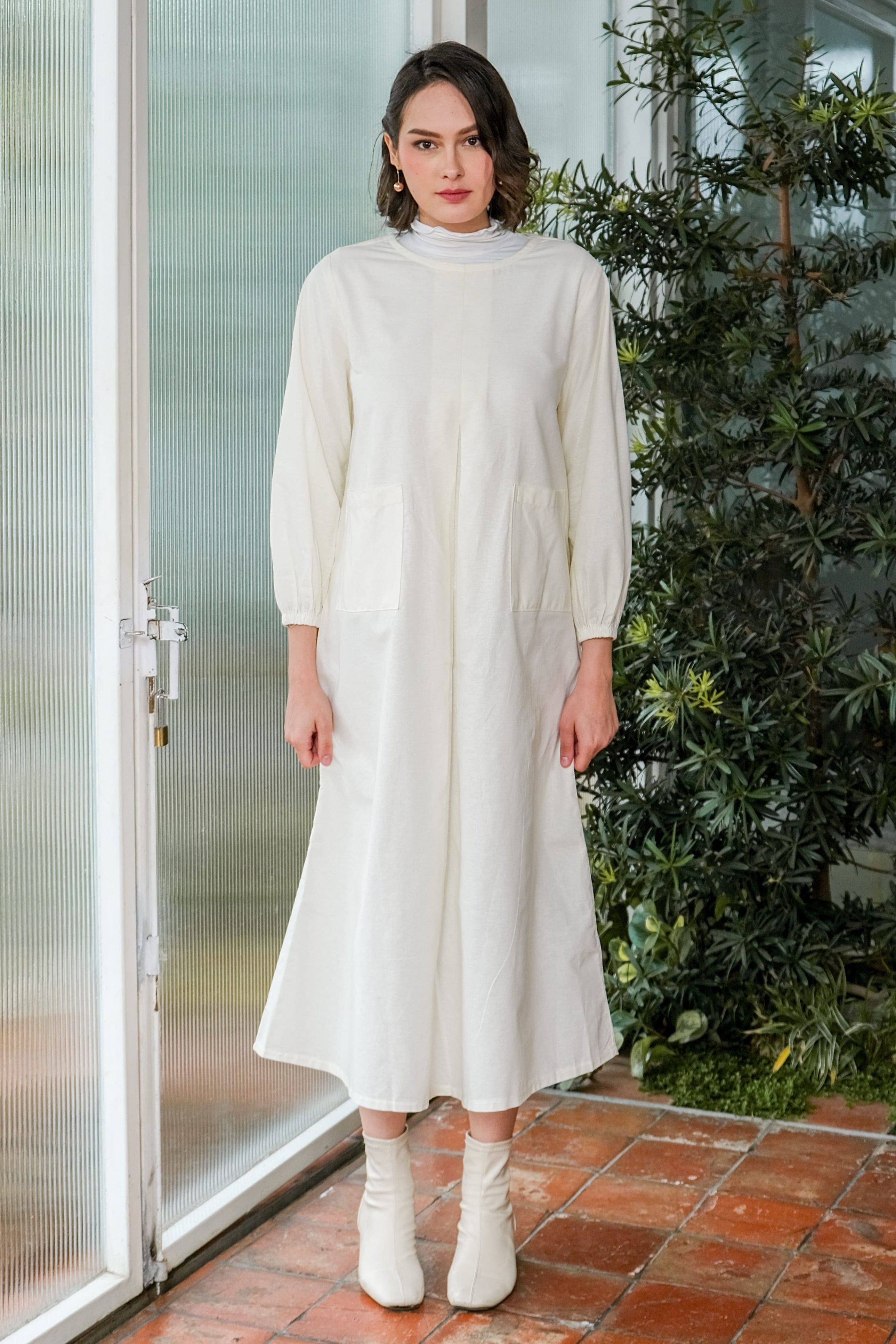 Asiro Wilda Linen Dress Gaun Wanita Gamis Panjang Wanita Gamis Session Ramadhan Baju Lebaran 2026 Kaftan Bukber Terbaru Abaya Polos