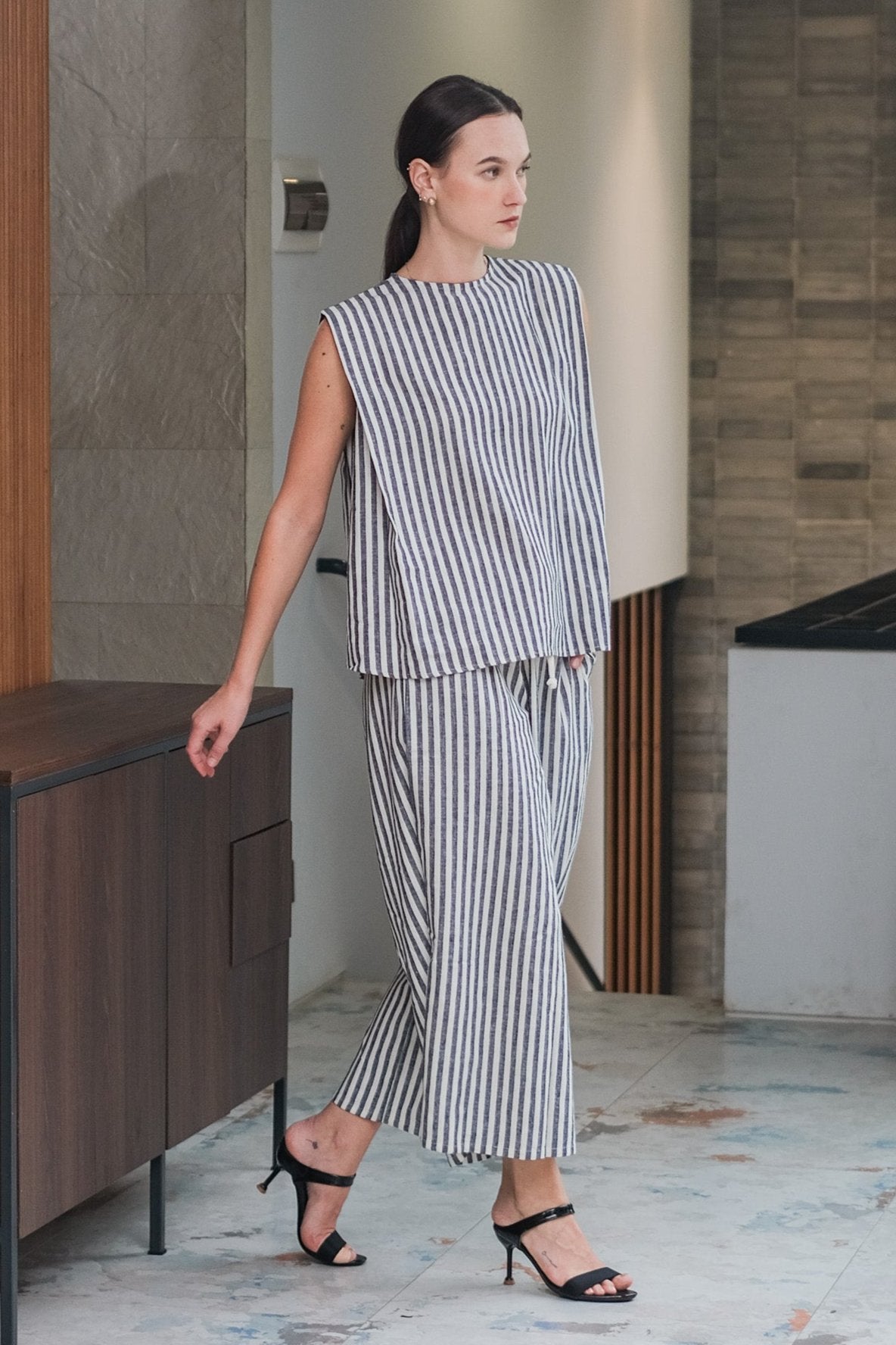 Asiro Ziel Set Linen Atasan Bawahan Wanita
