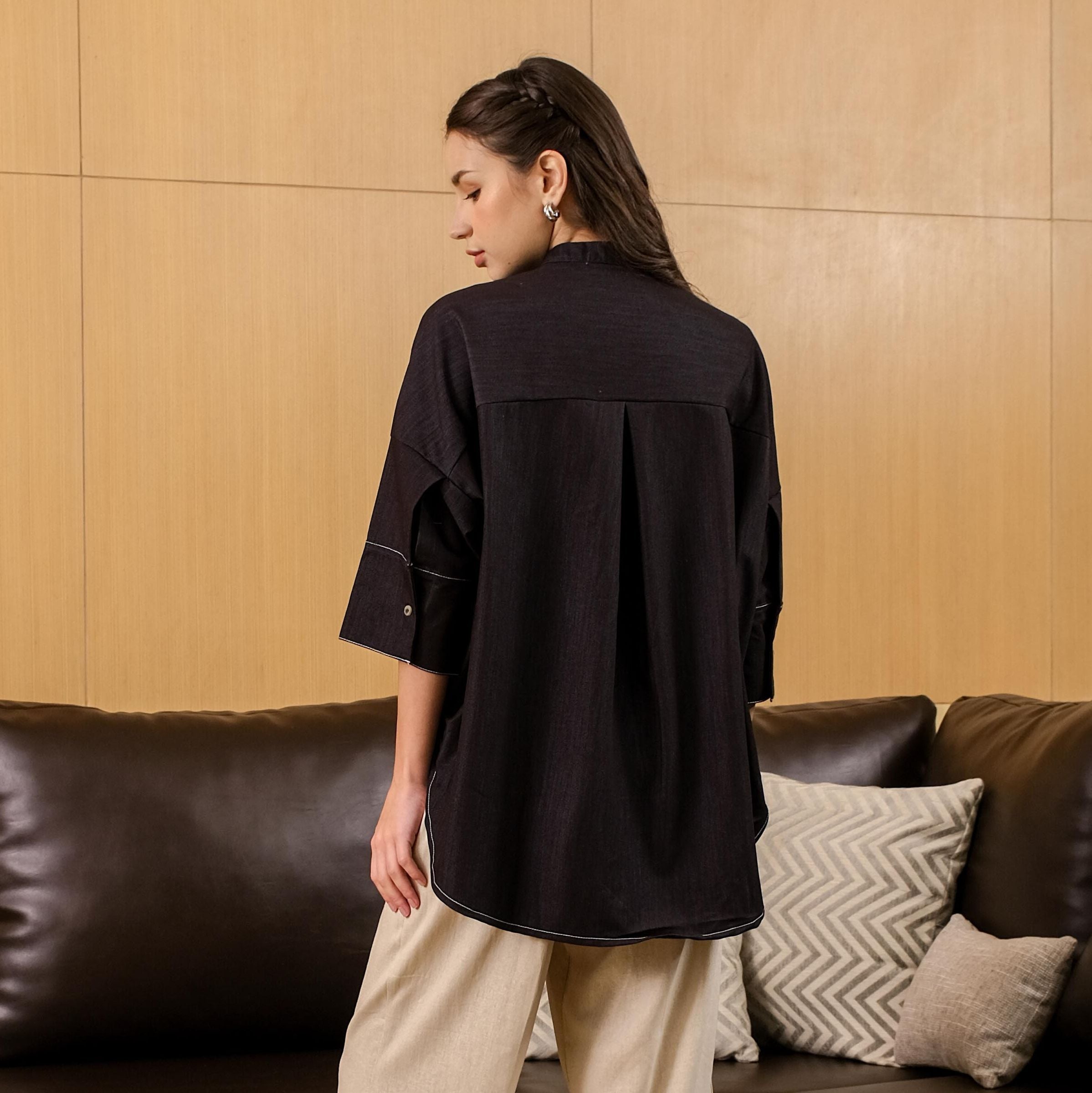 Asiro Nakisa Top Linen Denim