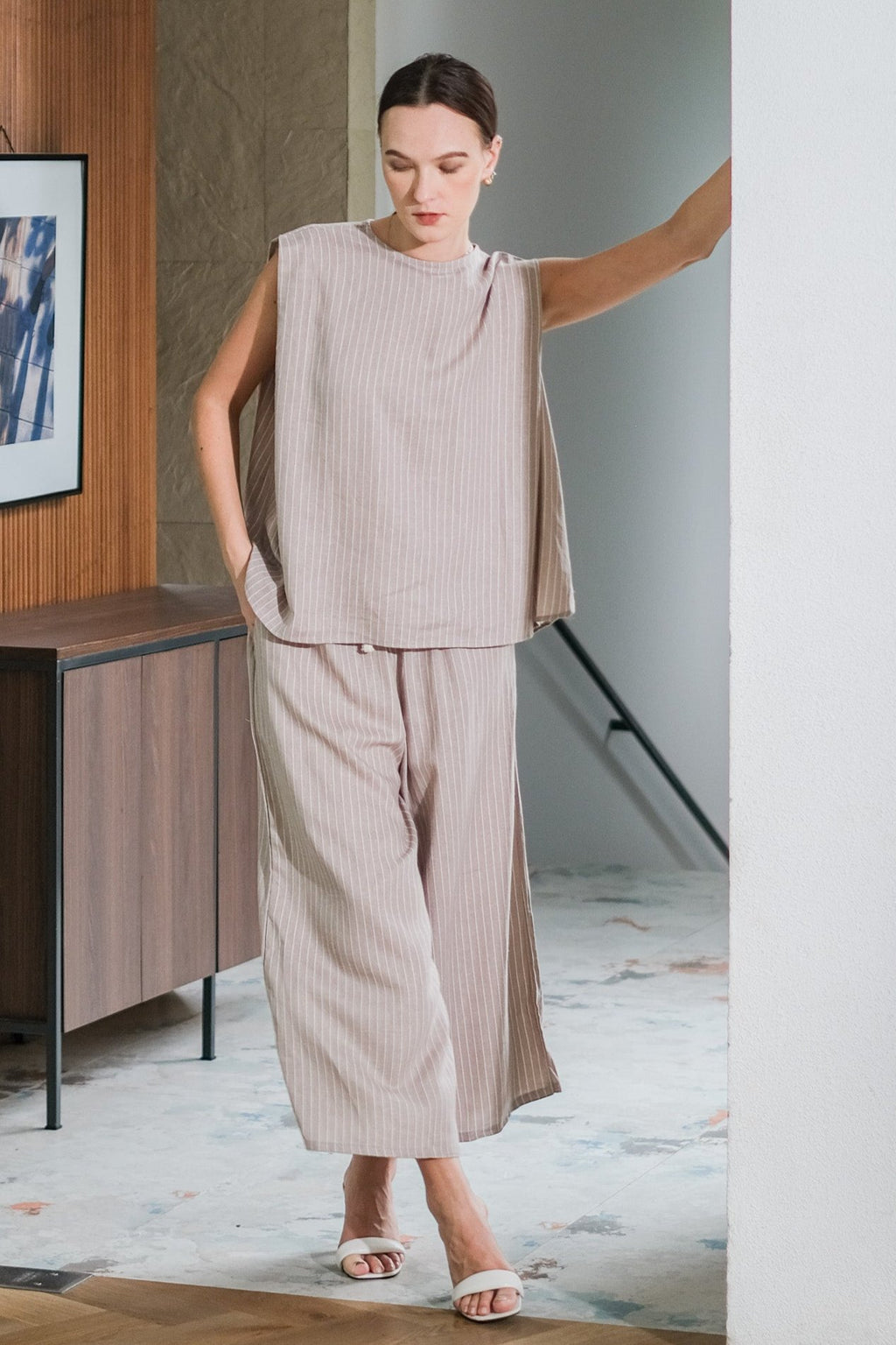 Asiro Ziel Set Linen Atasan Bawahan Wanita