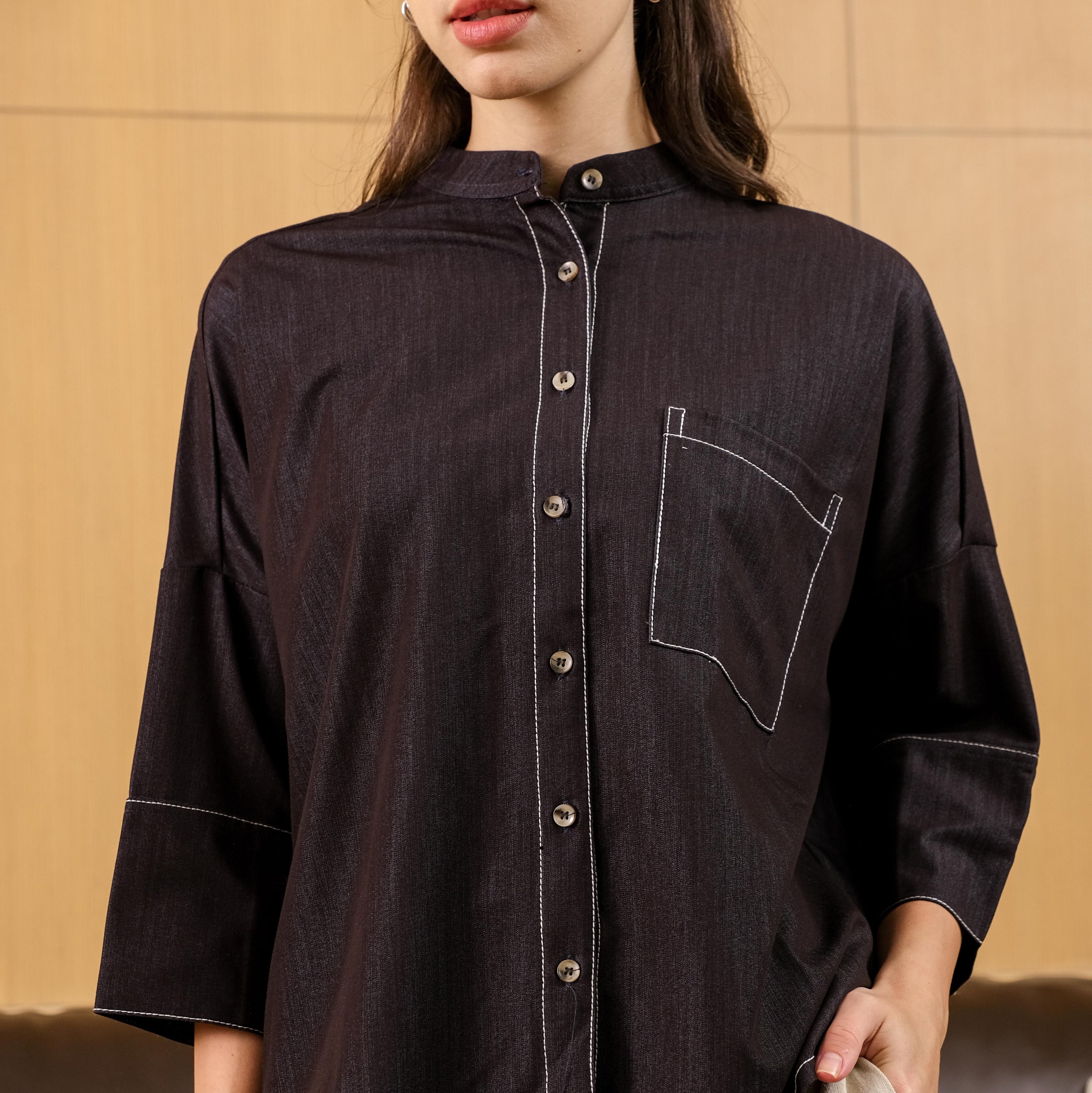 Asiro Nakisa Top Linen Denim