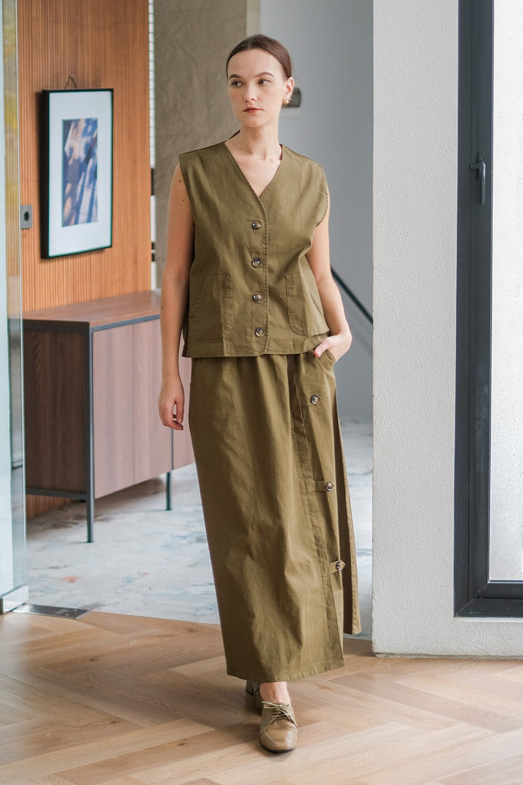 Asiro Razel Set Linen Atasan Bawahan Wanita