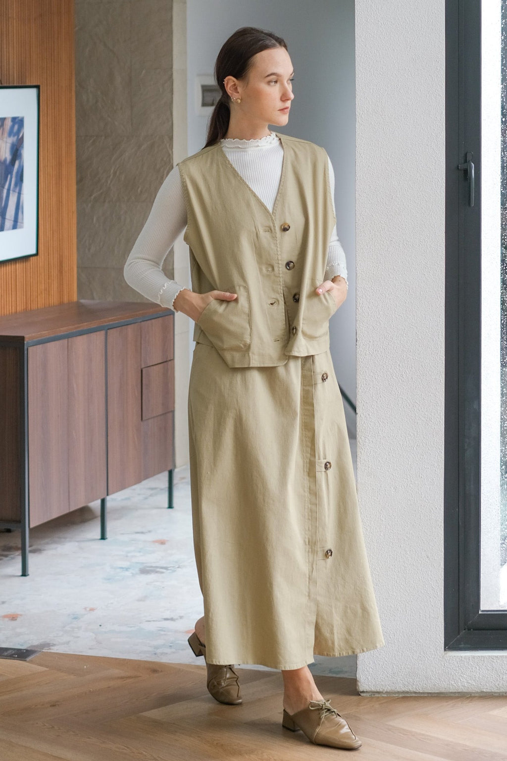 Asiro Razel Set Linen Atasan Bawahan Wanita