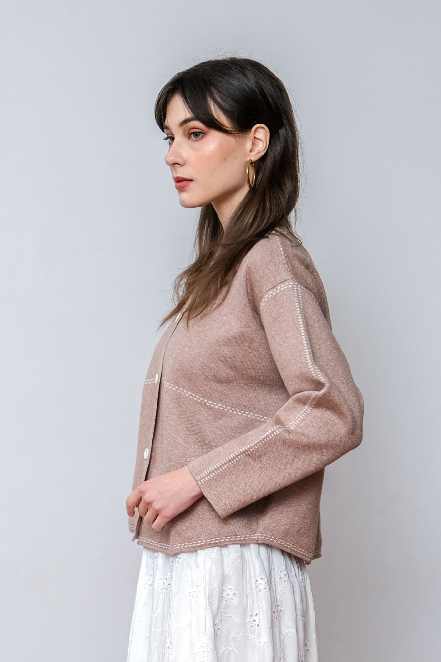 Asiro Arcila Top Knitwear Outerwear Atasan Wanita Kasual