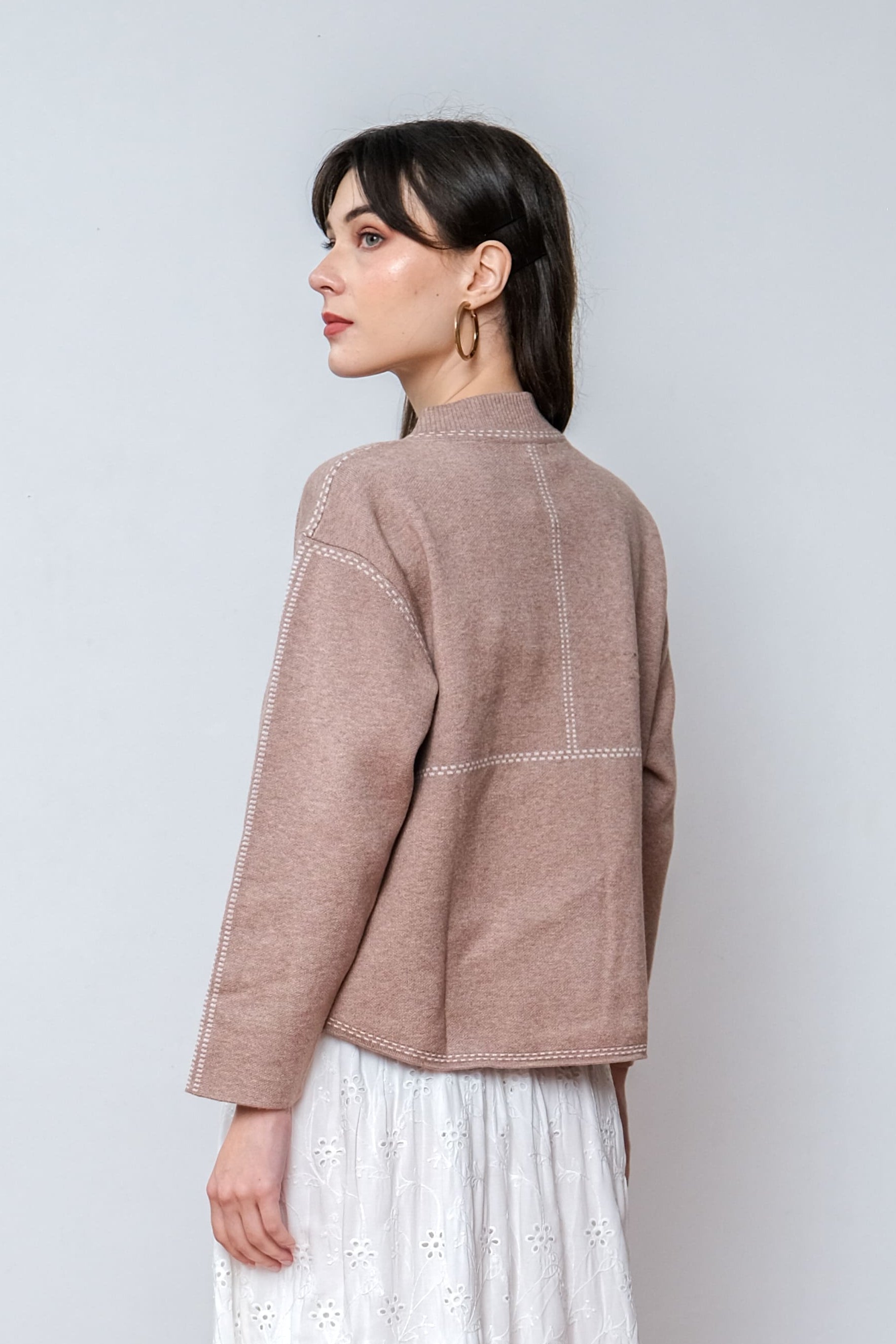 Asiro Arcila Top Knitwear Outerwear Atasan Wanita Kasual