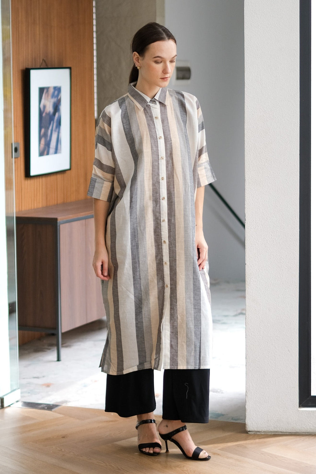 Asiro Balqis Dress Linen Dress Wanita