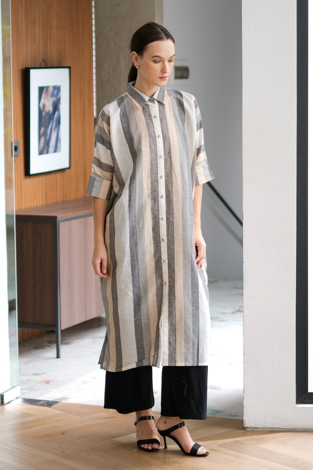 Asiro Balqis Dress Linen Dress Wanita