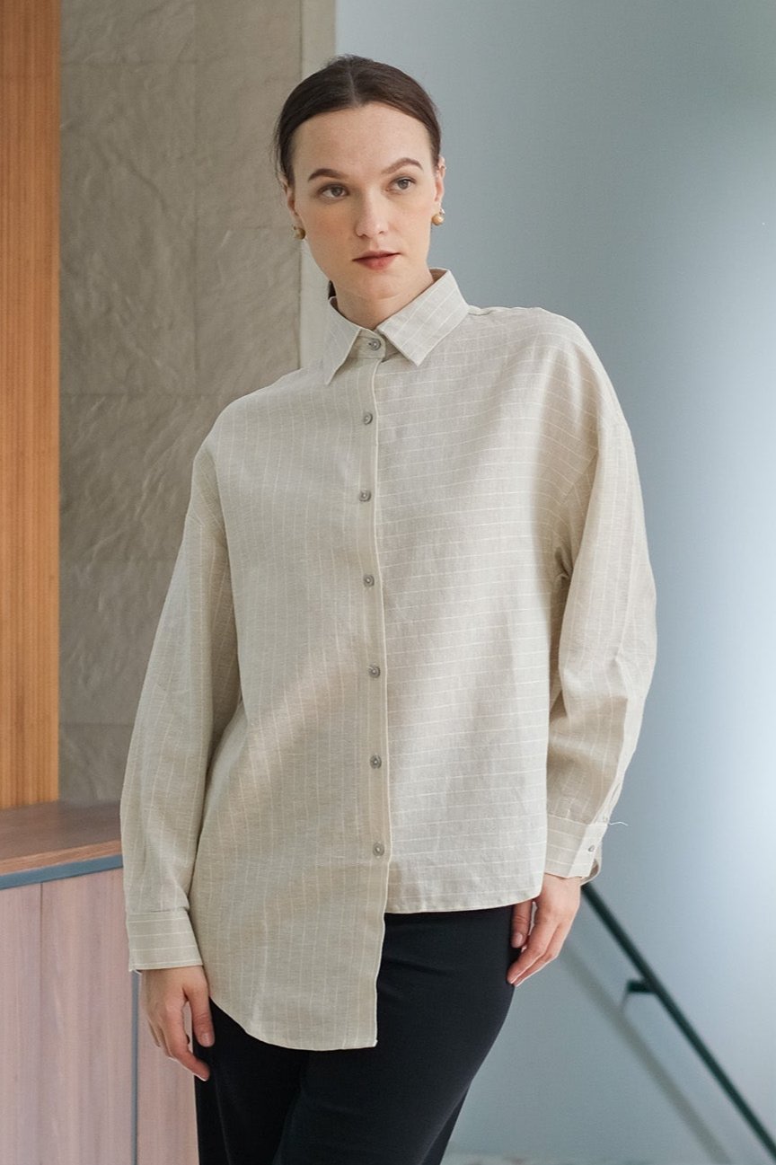 Asiro Twigy Linen Top Atasan Wanita