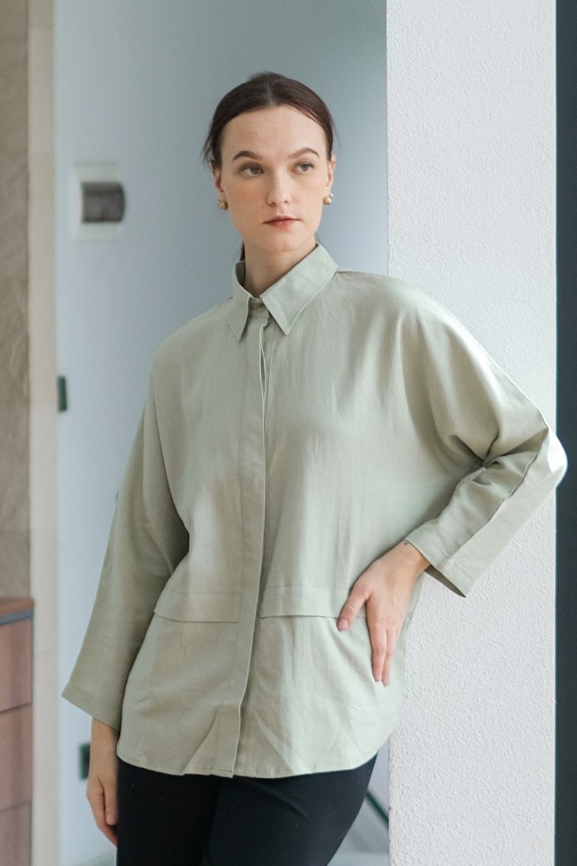 Asiro Liova Linen Top Atasan Wanita