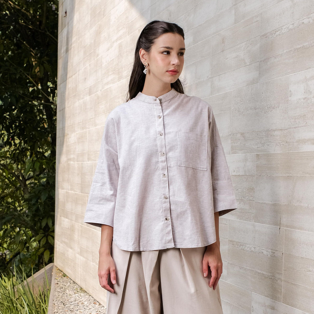 Asiro Nakisa Top Linen Denim