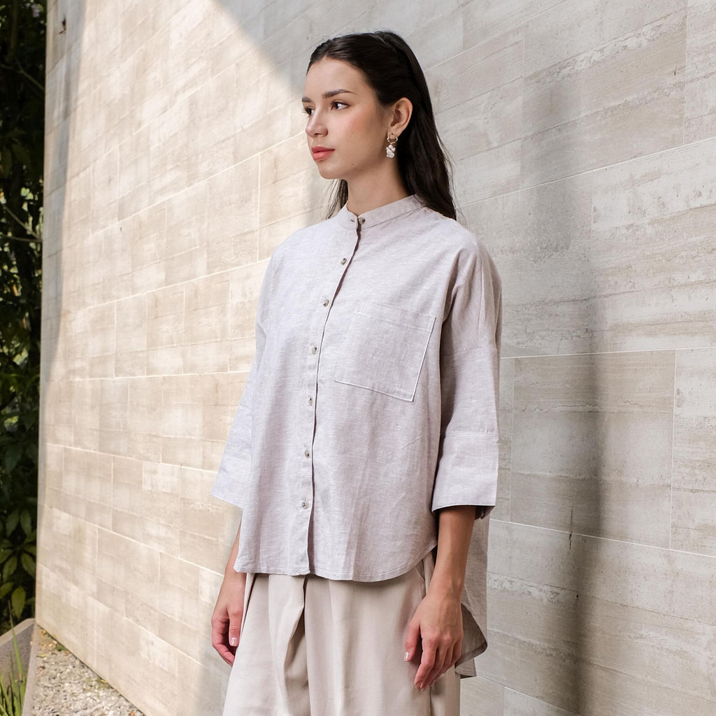 Asiro Nakisa Top Linen Denim