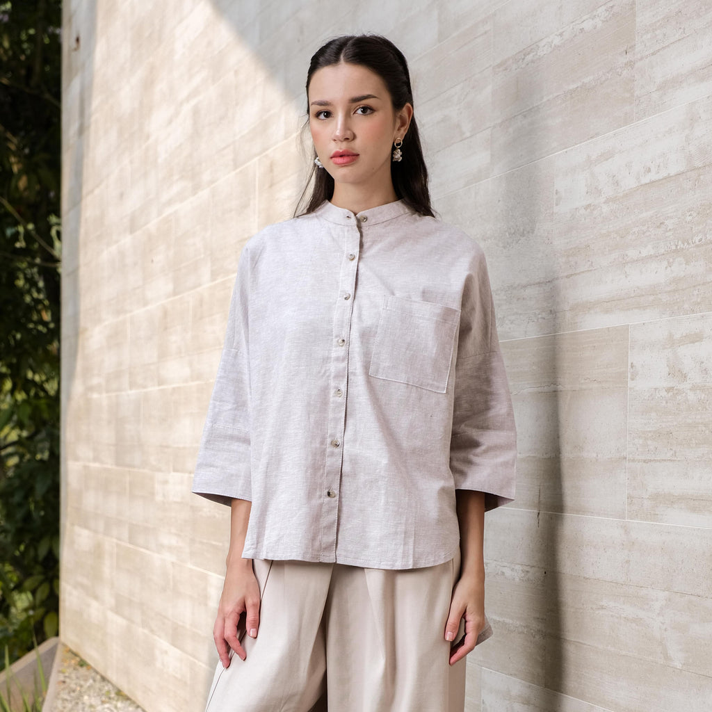Asiro Nakisa Top Linen Denim