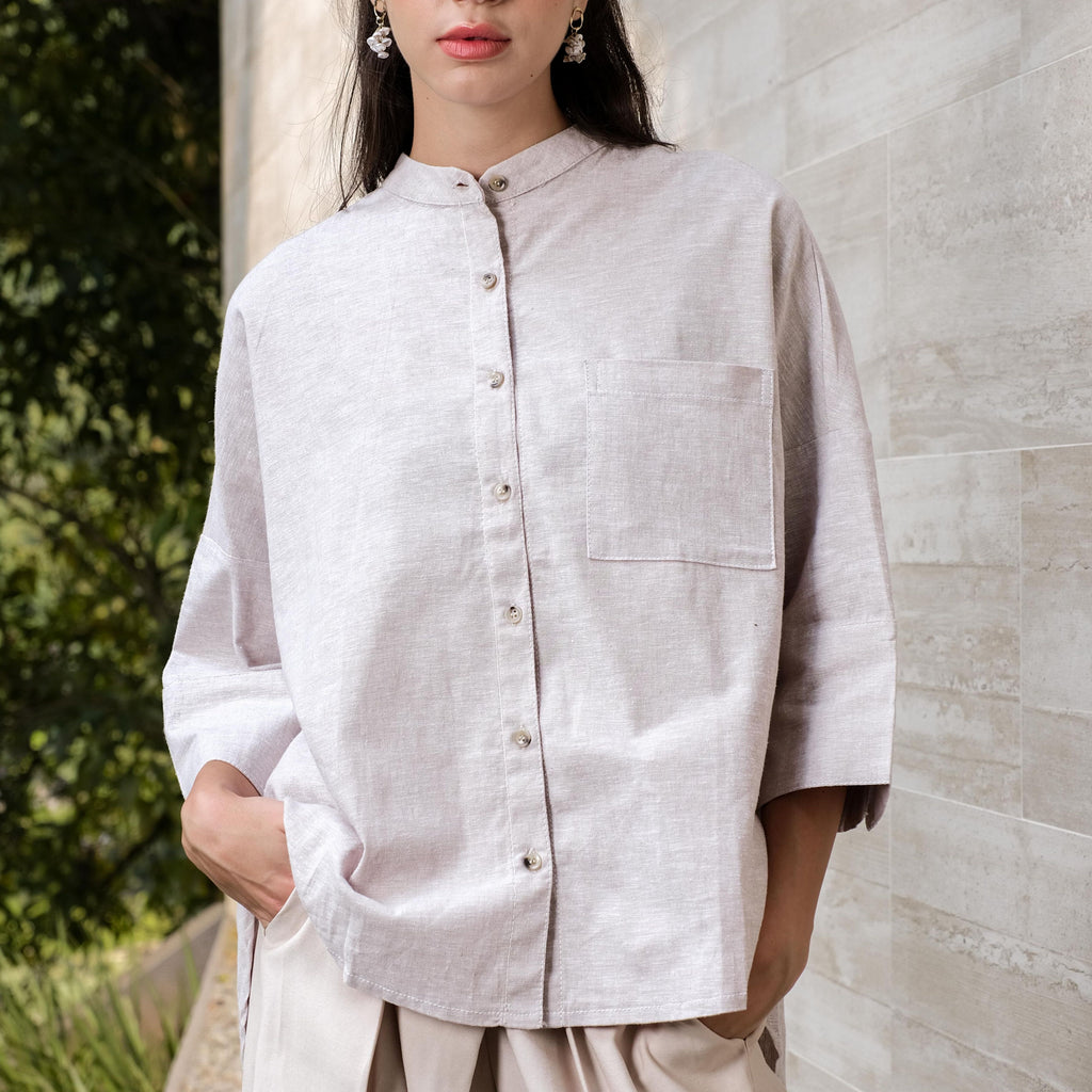 Asiro Nakisa Top Linen Denim
