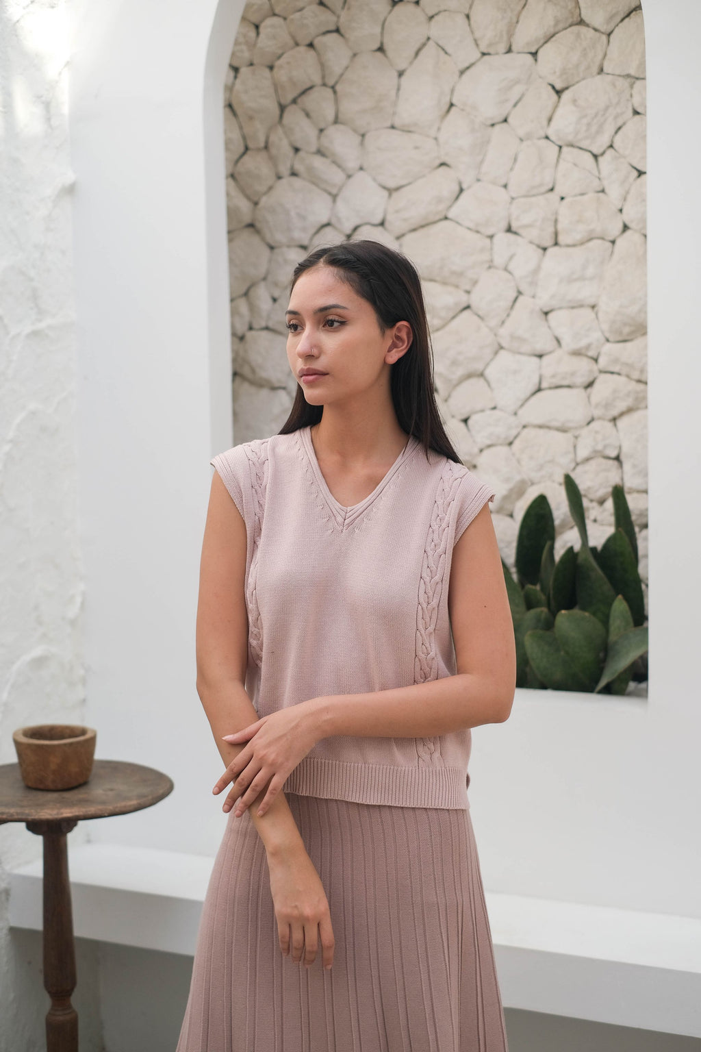 Lova Knitted Tanktop Dusty Pink
