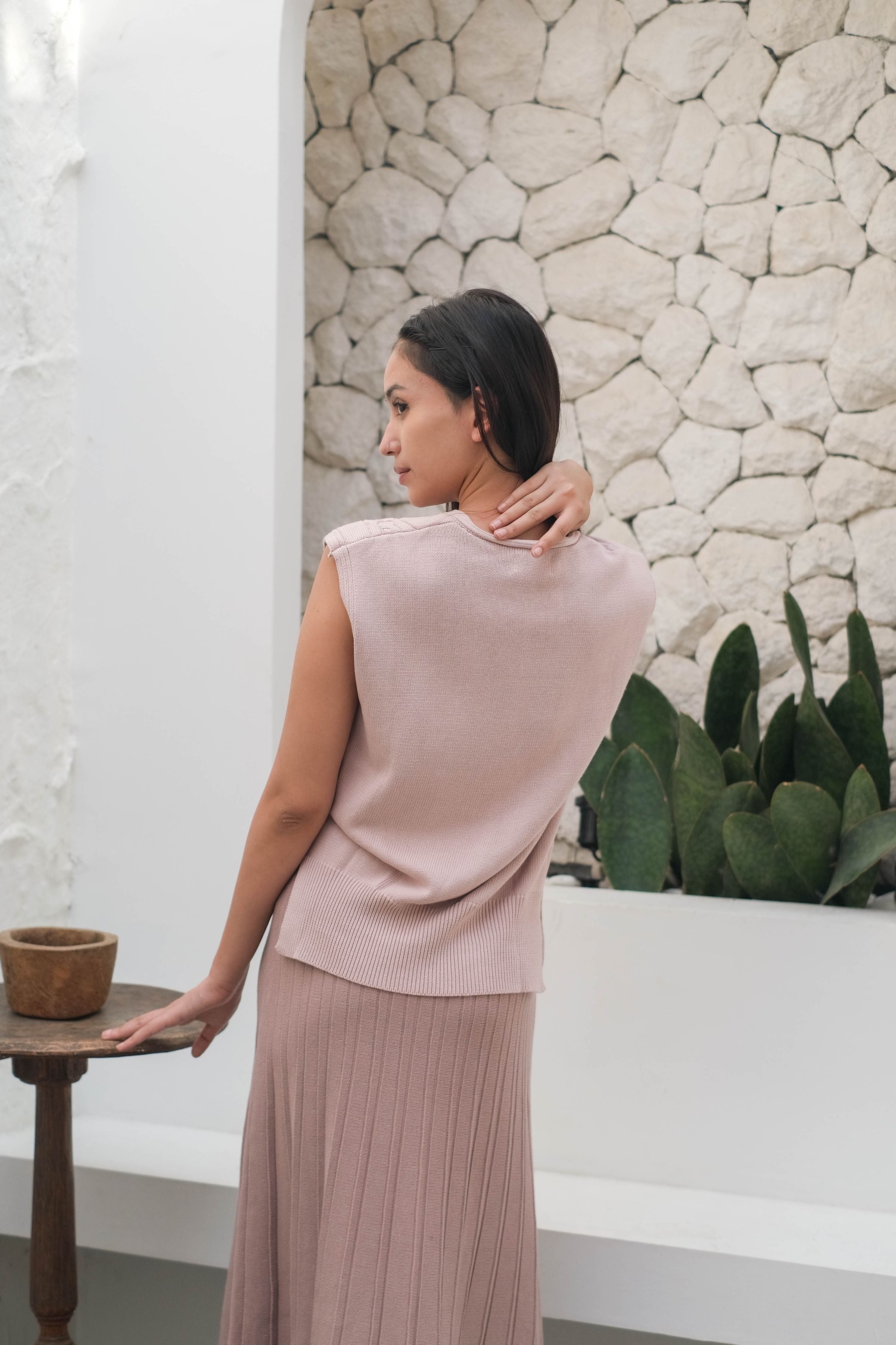 Lova Knitted Tanktop Dusty Pink