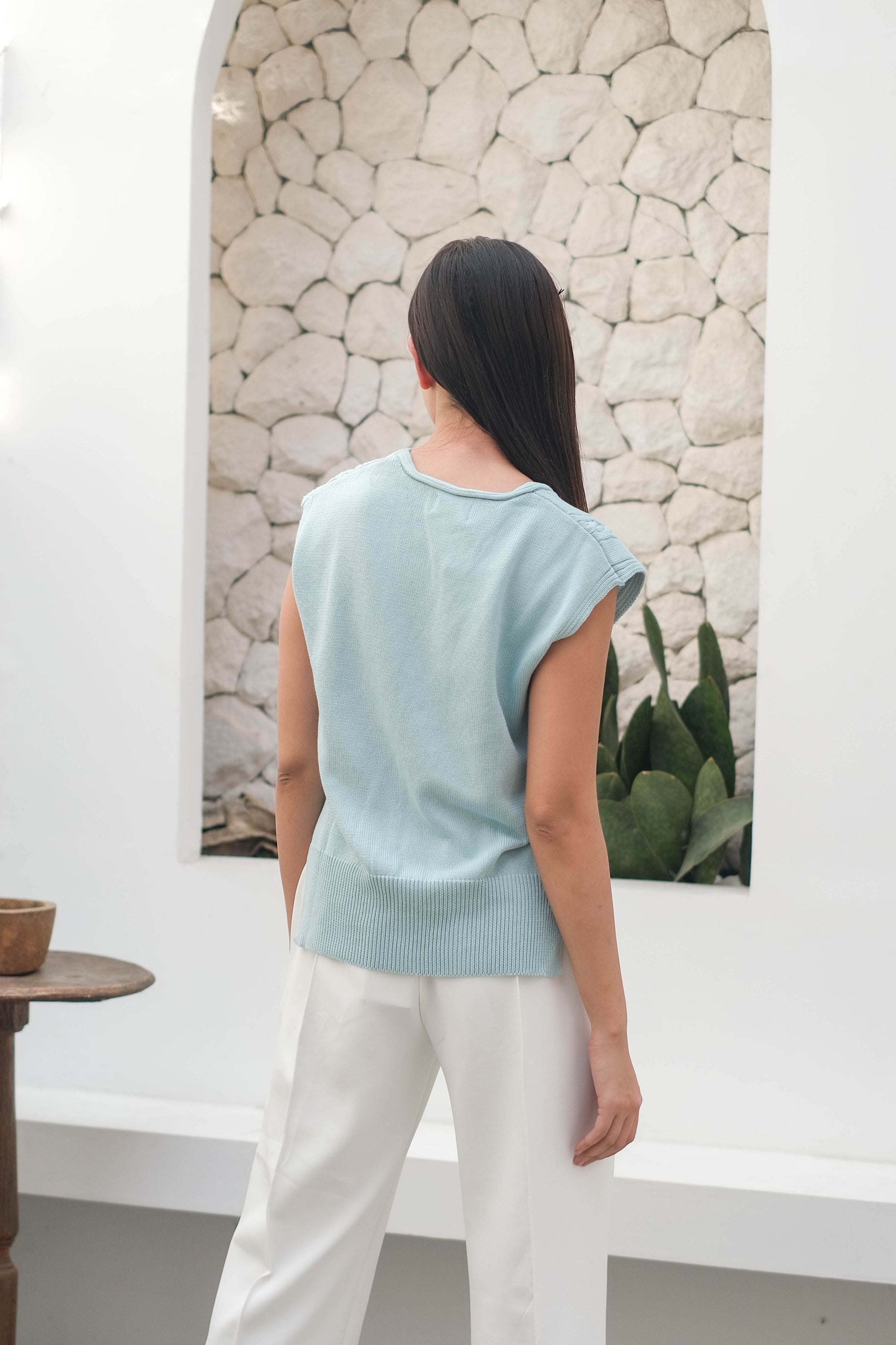 Lova Knitted Tanktop Blue