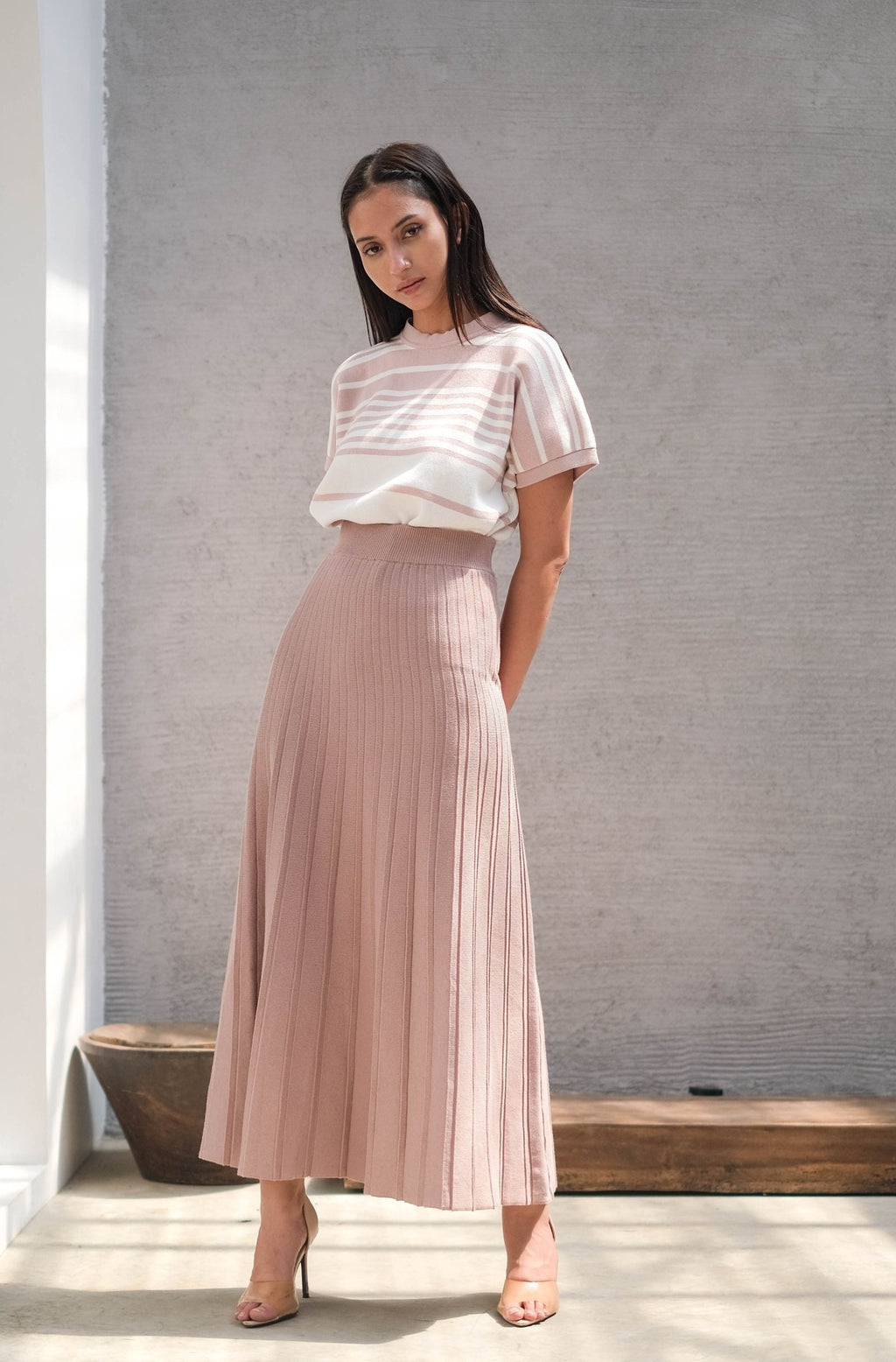 Libby Knitted Skirt Sand