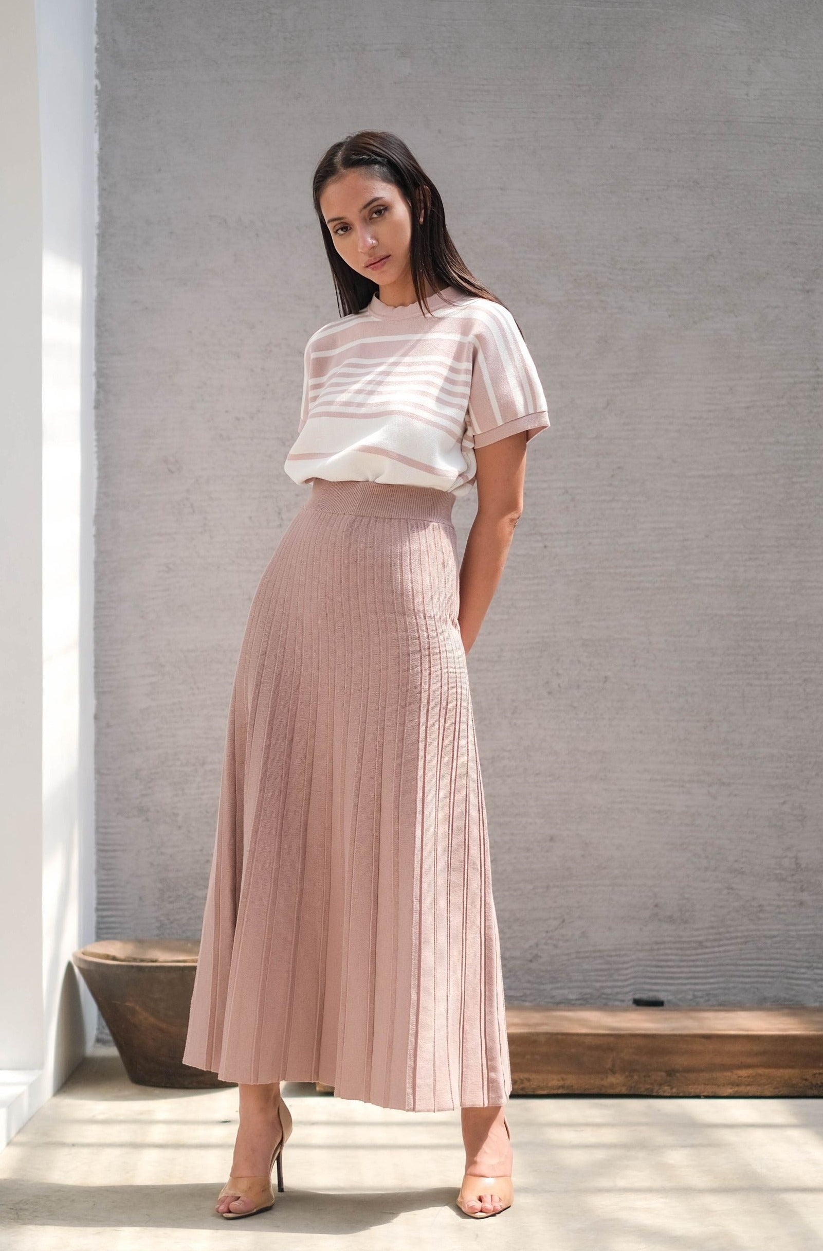 Libby Knitted Skirt Sand